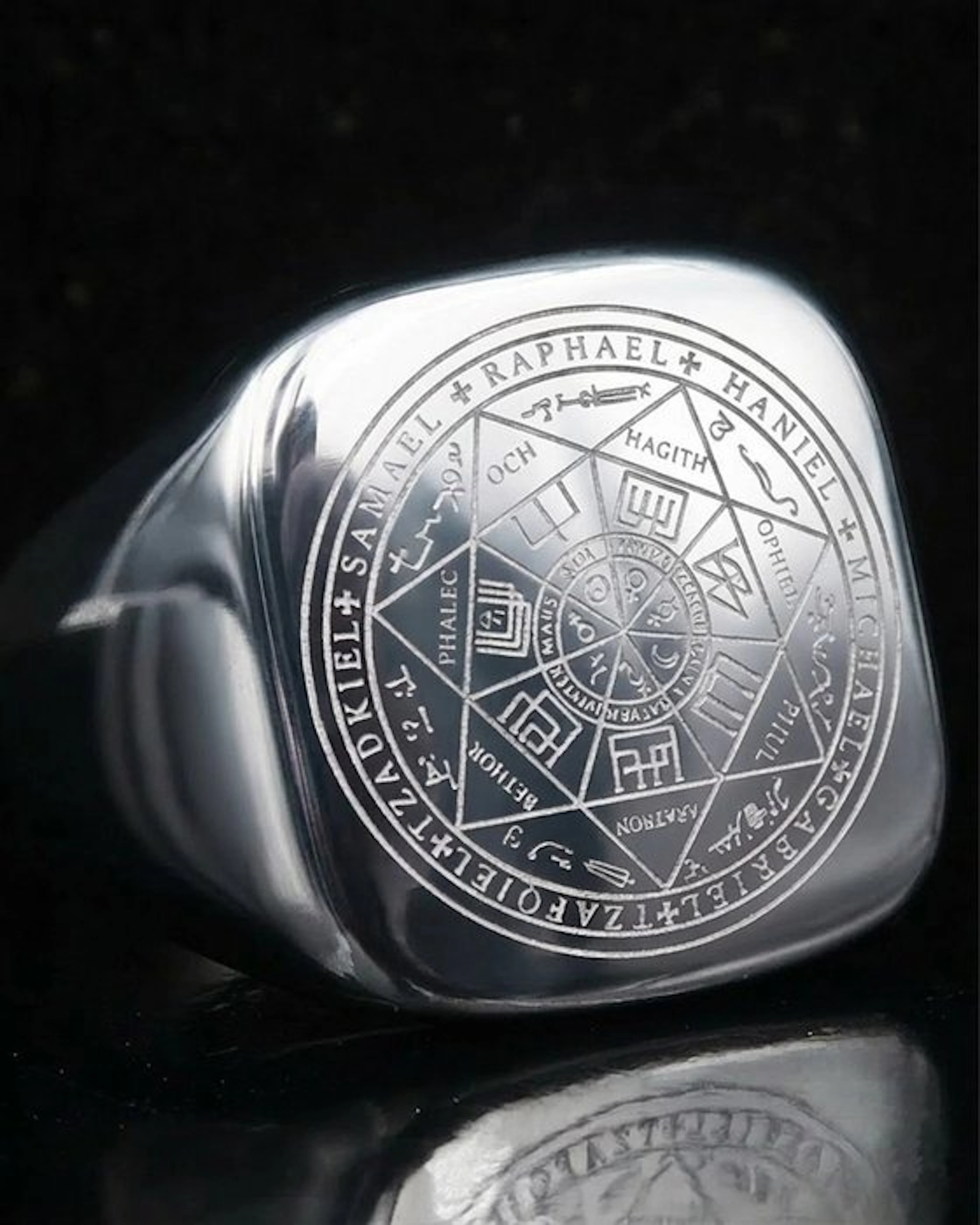 7 Angels Signet Ring - Guidance and protection of beings of light - Ring