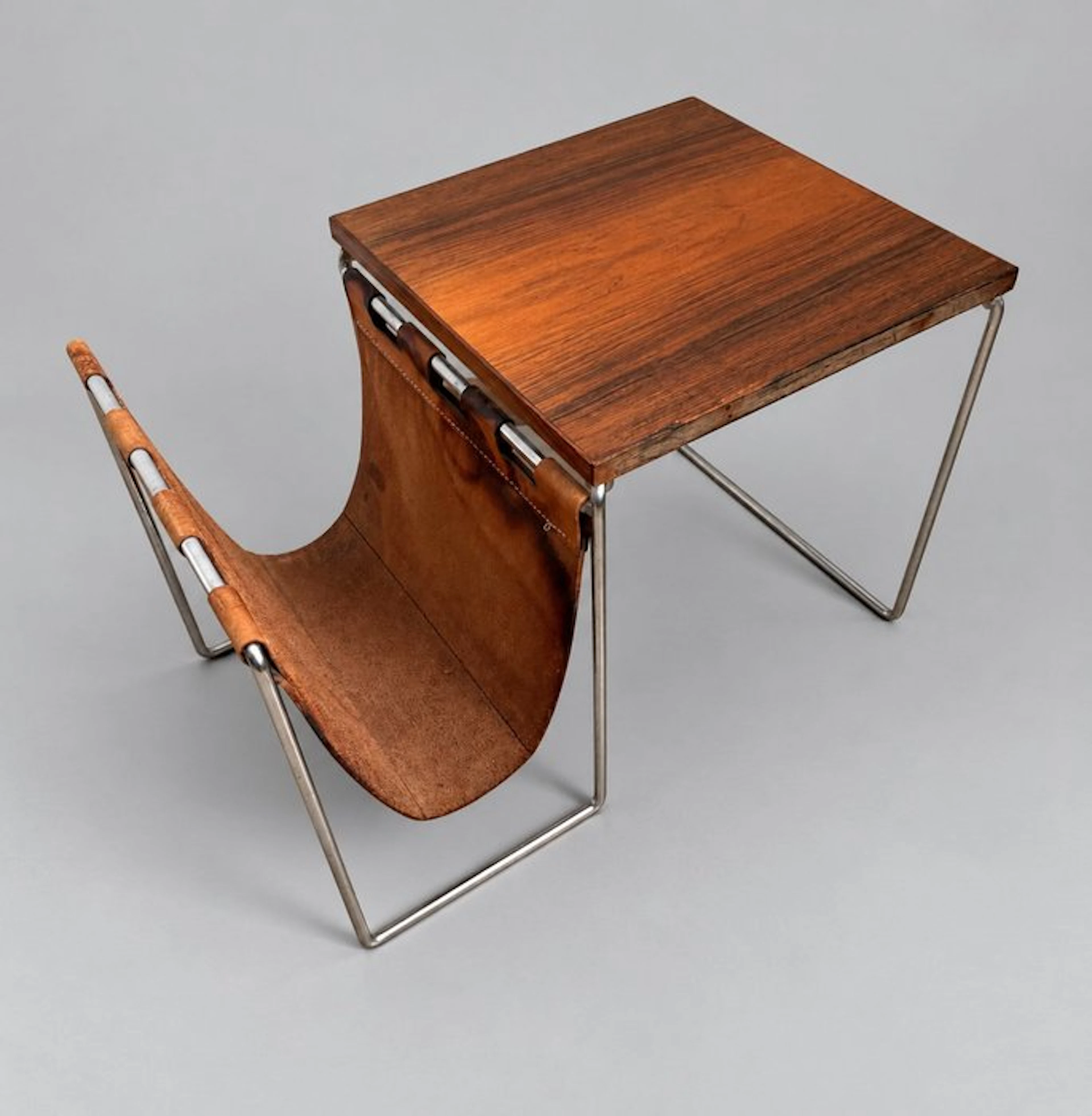 Brabantia - van Elderen - Side table - Wood, Leather, Steel - Dutch Design
