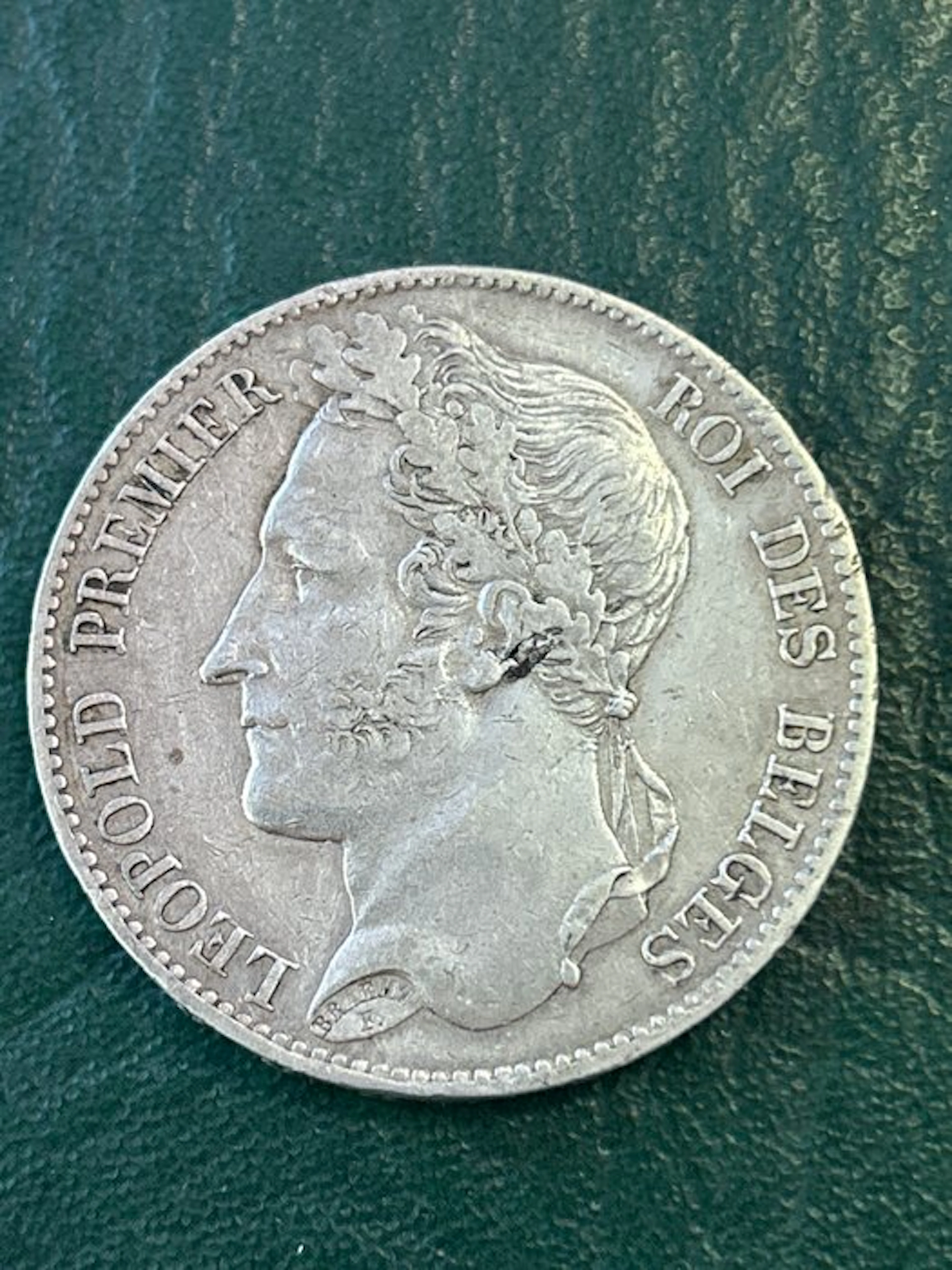 Belgium. Leopold I. 5 Francs 1849 (No reserve price)