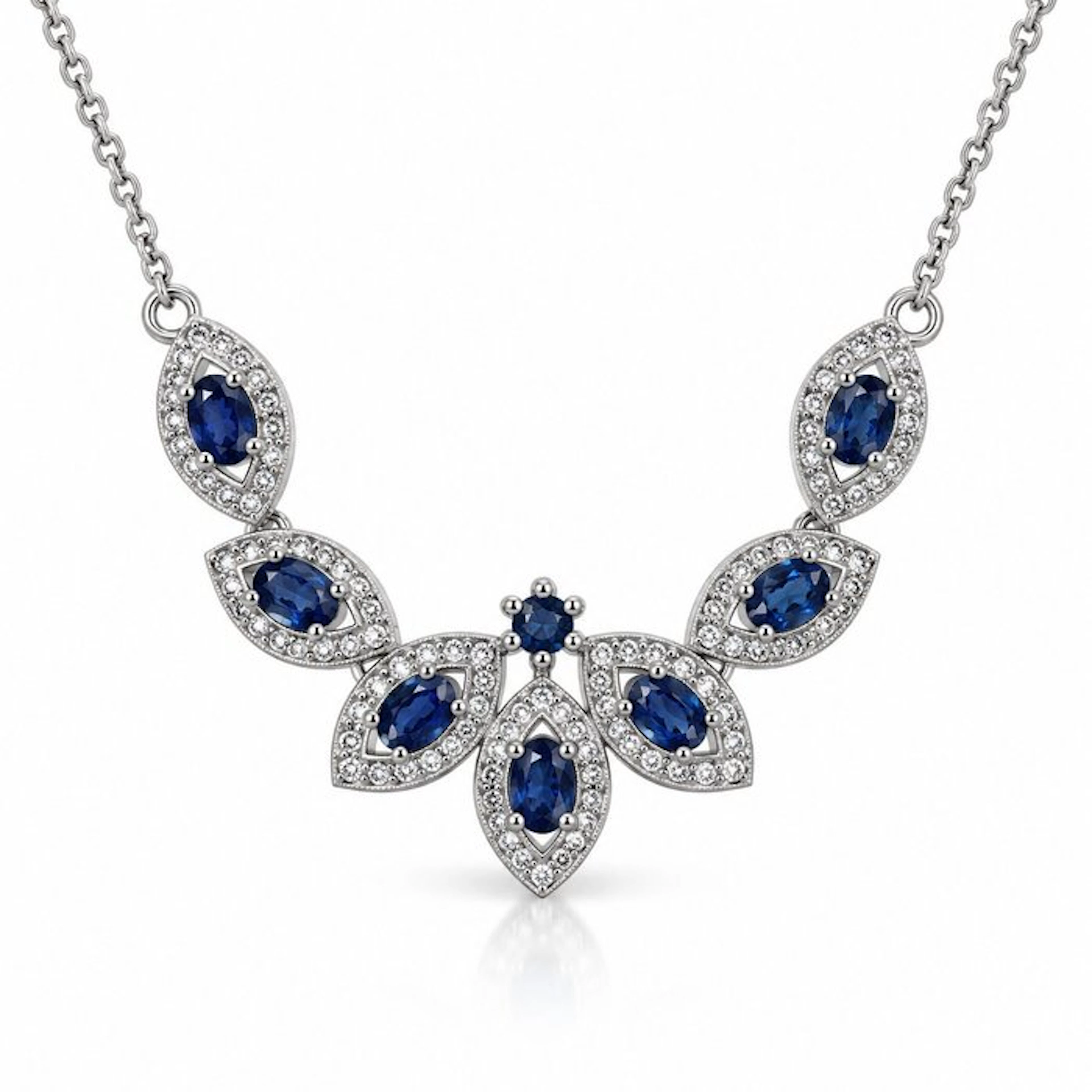 No reserve price - Necklace Gold-plated Sapphire - Topaz - 18K Gold Plated