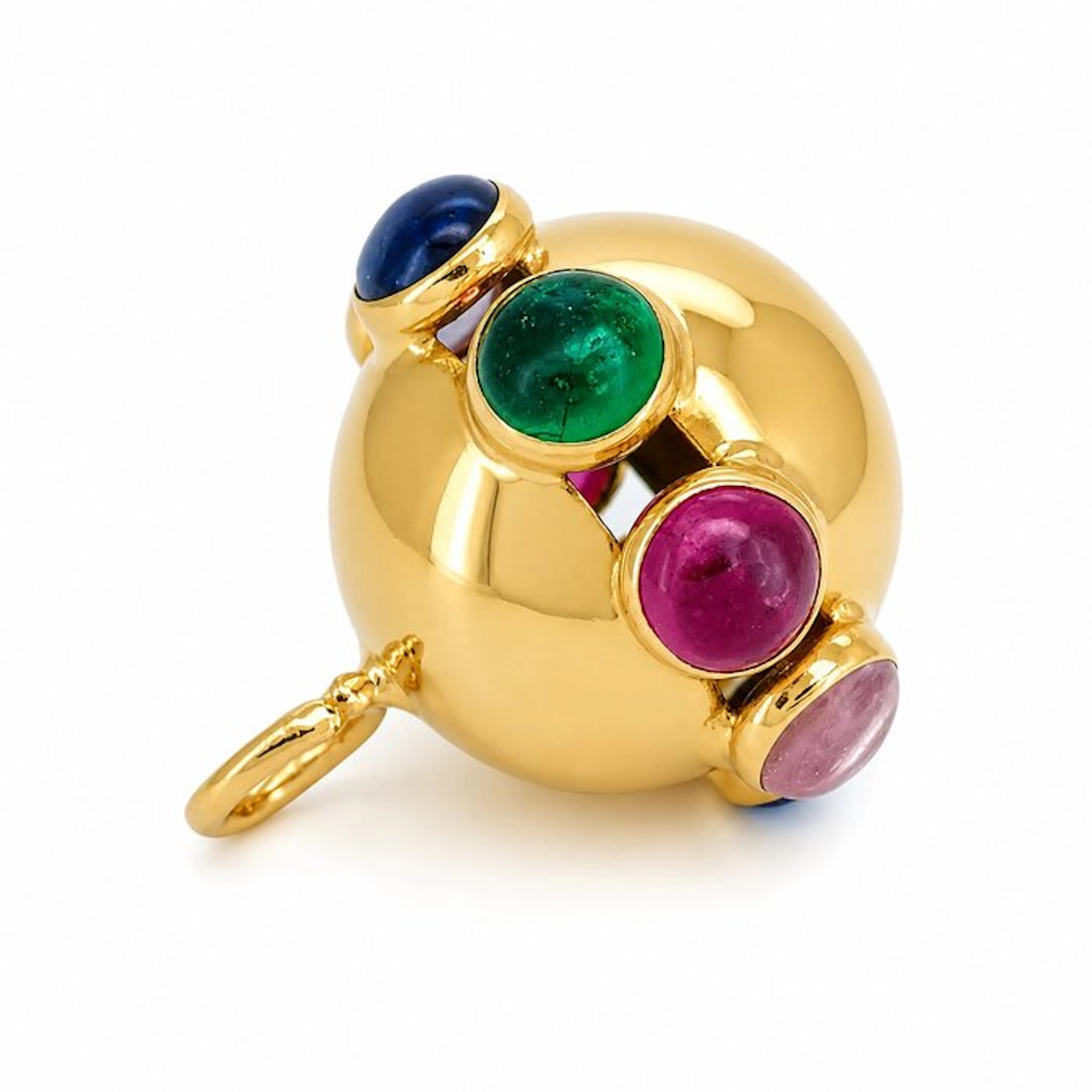 Pendant - 18 kt. Yellow gold - Made in Italy - Habdmade