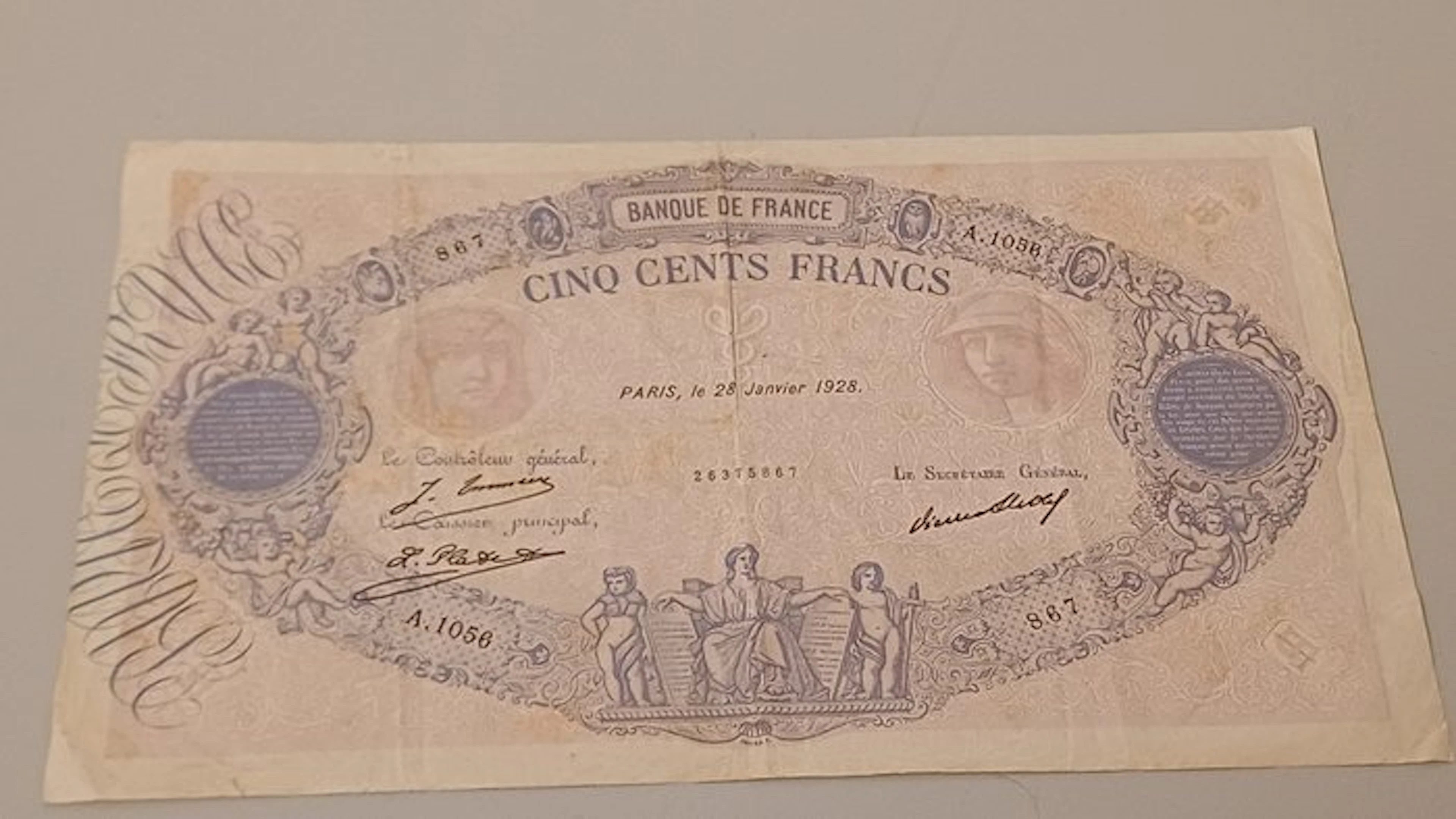 France. - 500 Francs 1928 - Pick 66k (No reserve price)