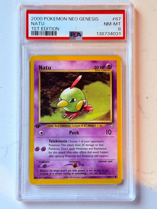 Pokémon - 1 Graded card - Natu 67 First edition - PSA 8 - Various sets