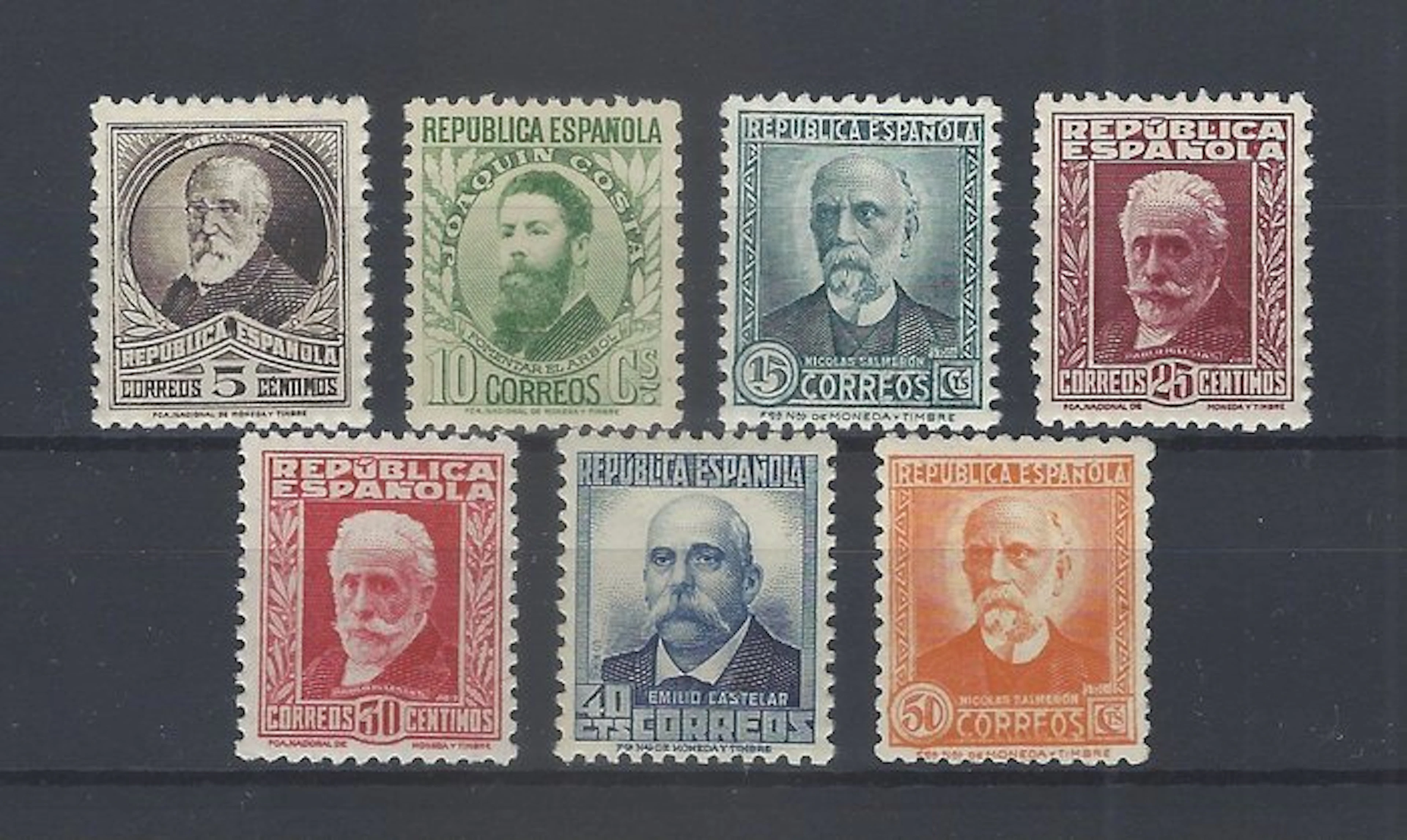 Spain 1931/1932 - Well-centered characters - Edifil nº 655/61