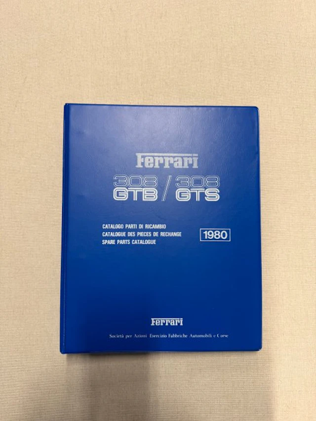 Catalogo parti di ricambio Ferrari 308 GTB GTS anno1980 - 1980-1980