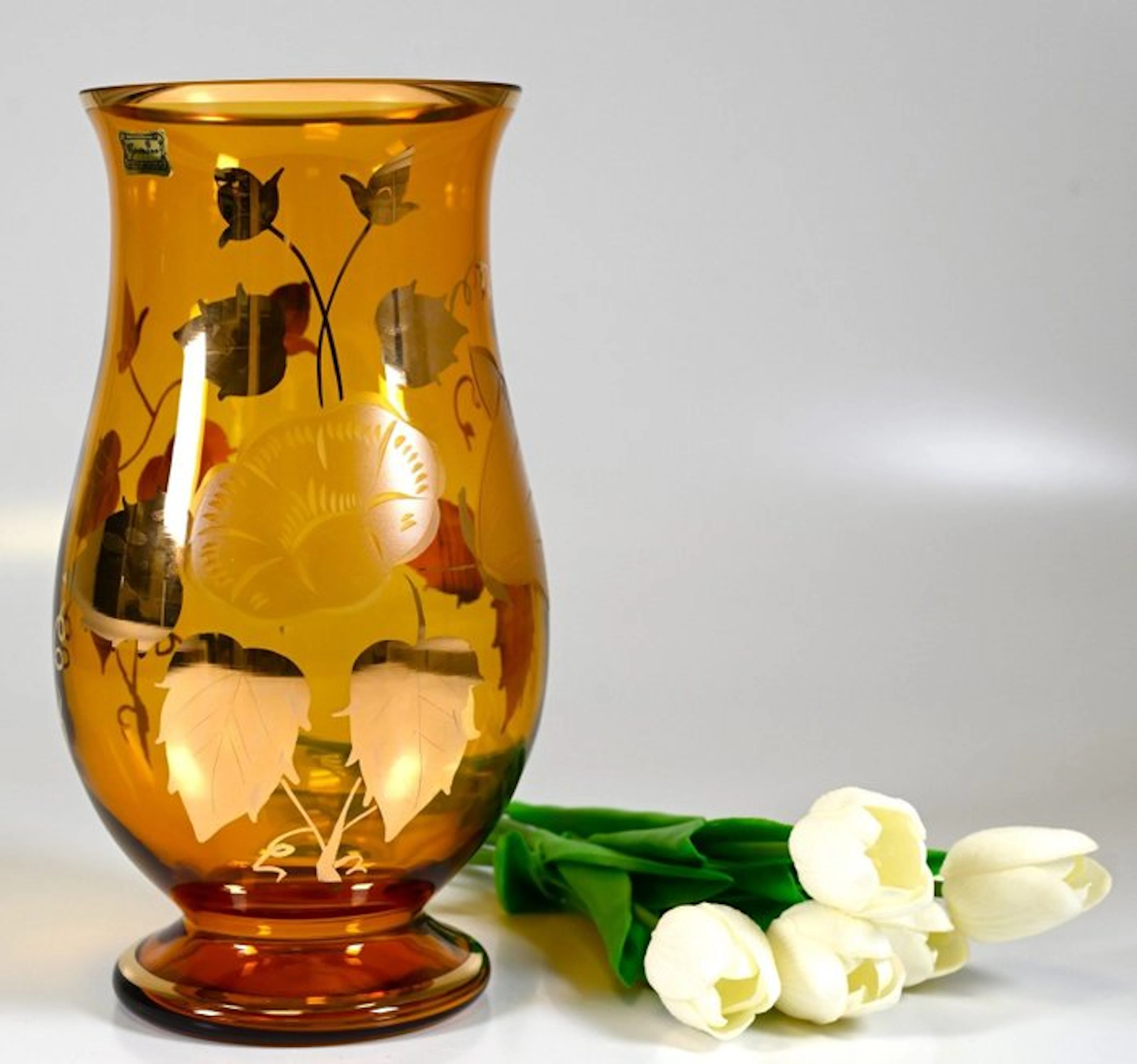 Egermann - Vase - Crystal - Amber Kristall Vase