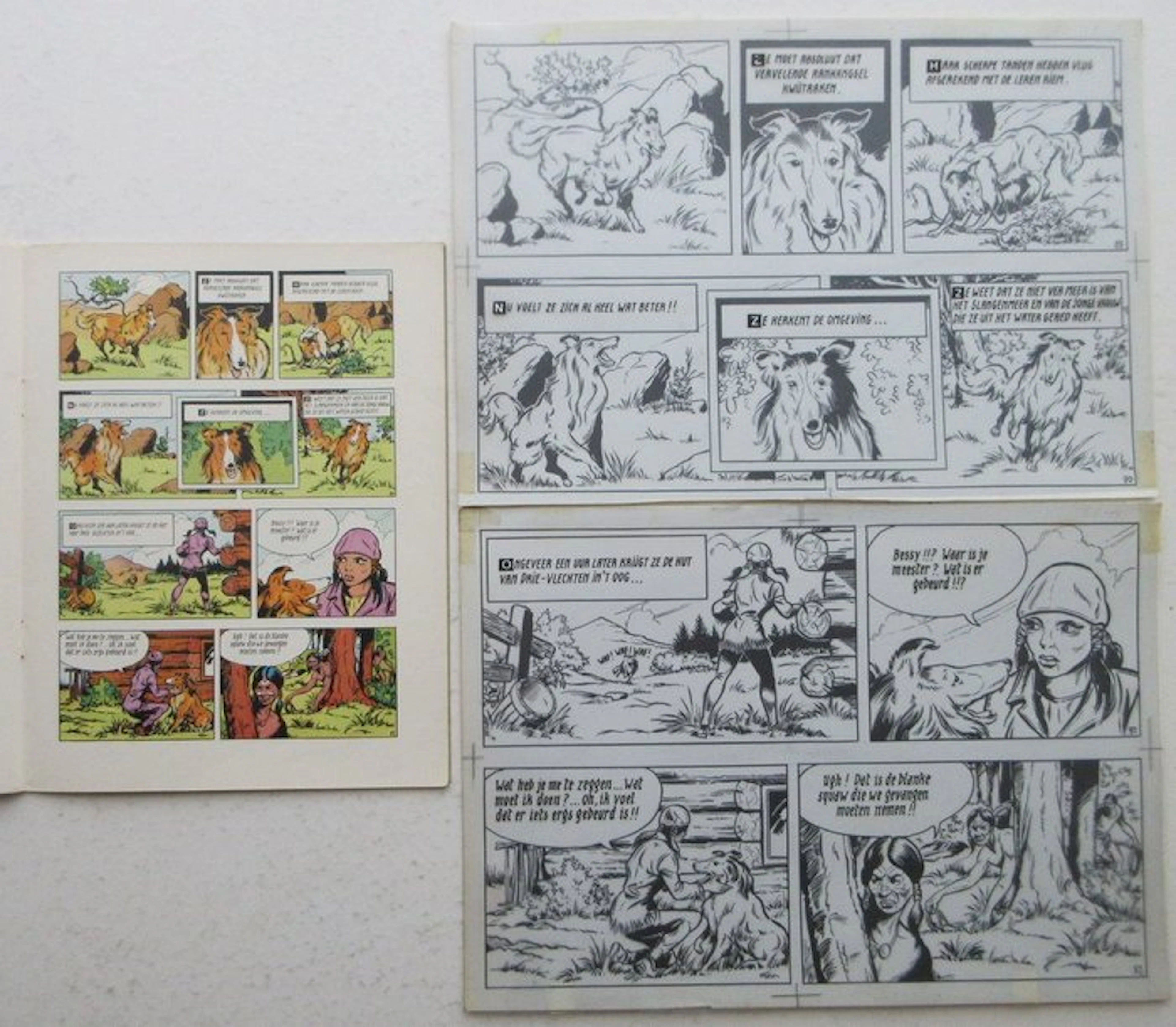 Bessy 85 - Originele pagina (p.23) - De drie vlechten - 1 original page - 1970