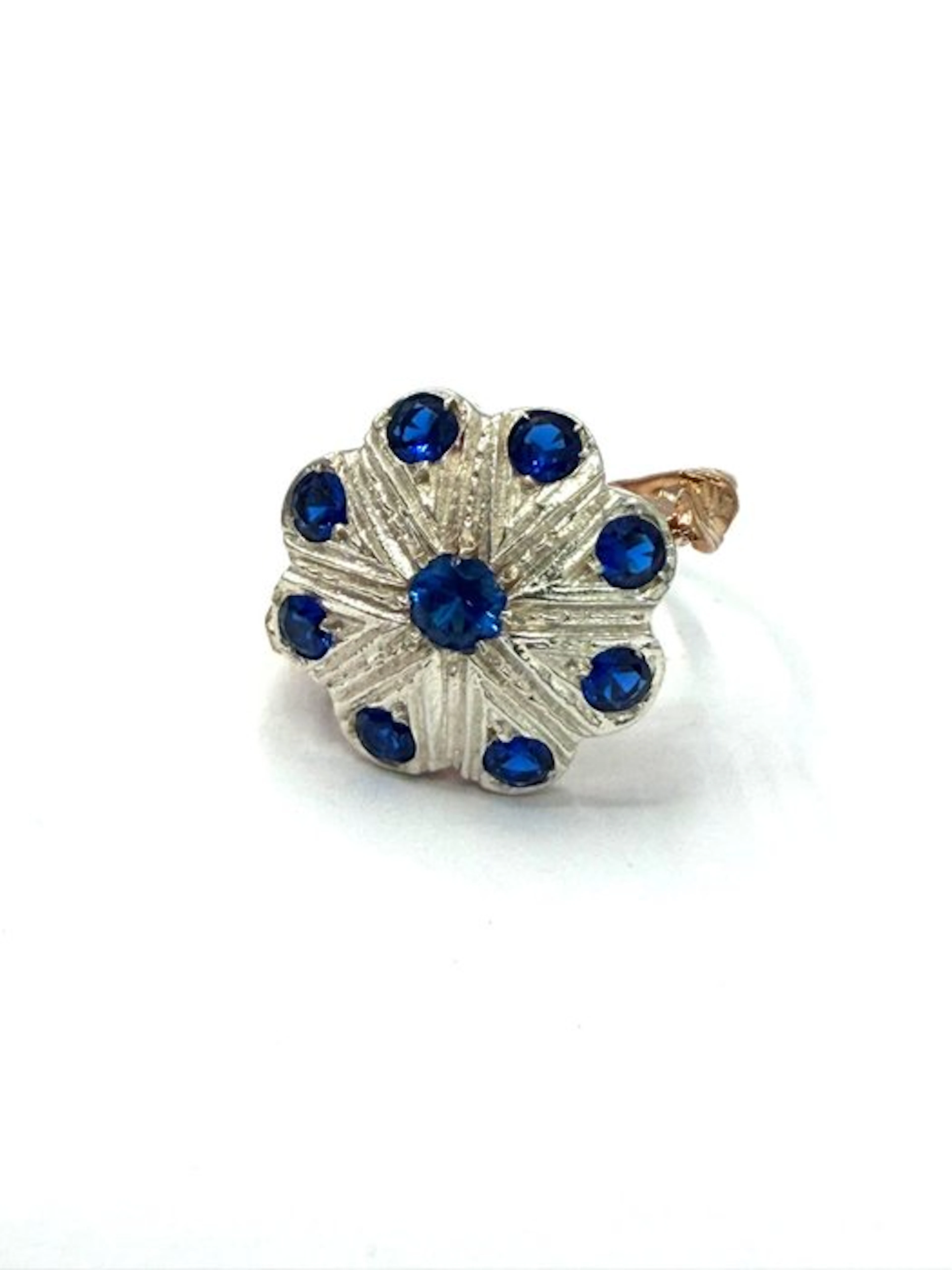 No reserve price - Ring - 9 kt. Rose gold, Silver Spinel