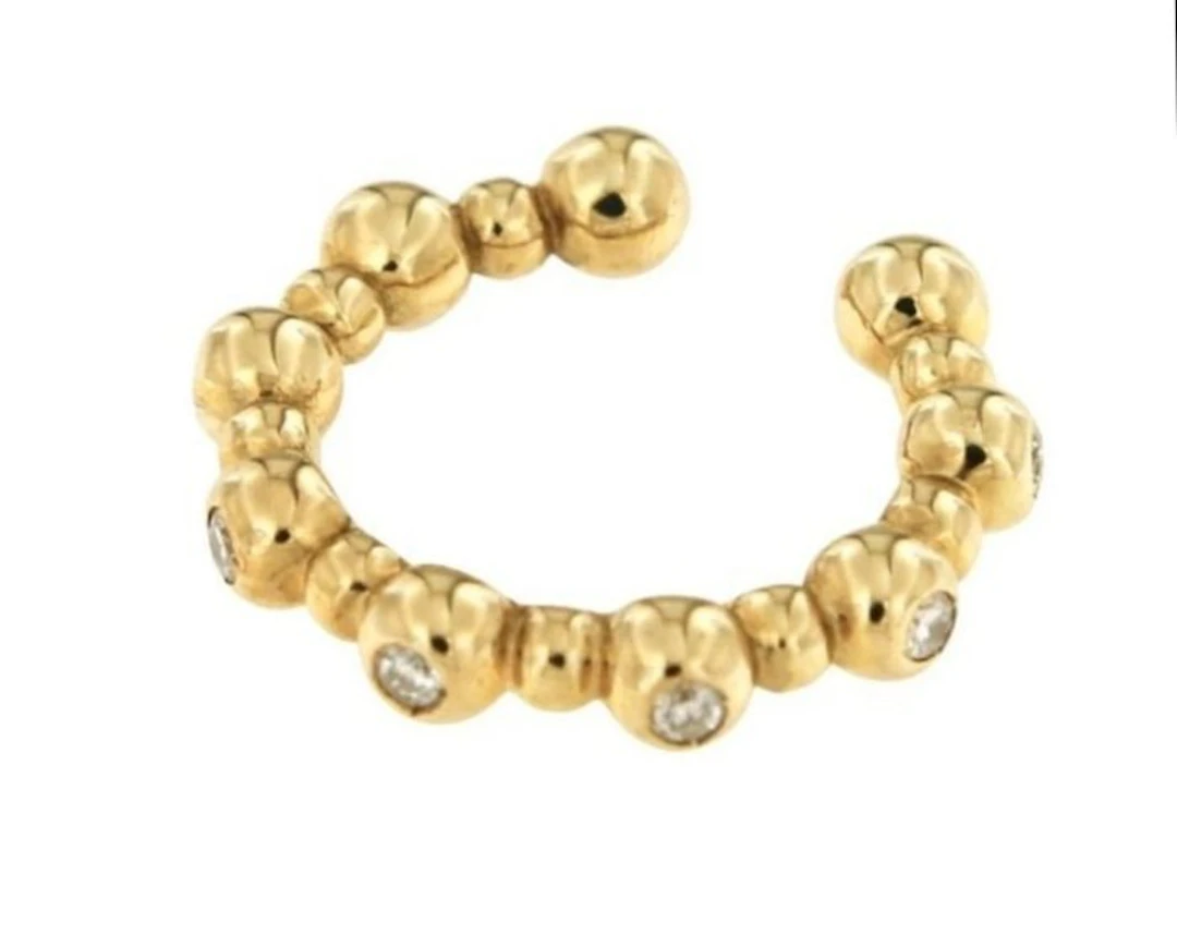 Ear cuff - 14 kt. Yellow gold Diamond (Natural)