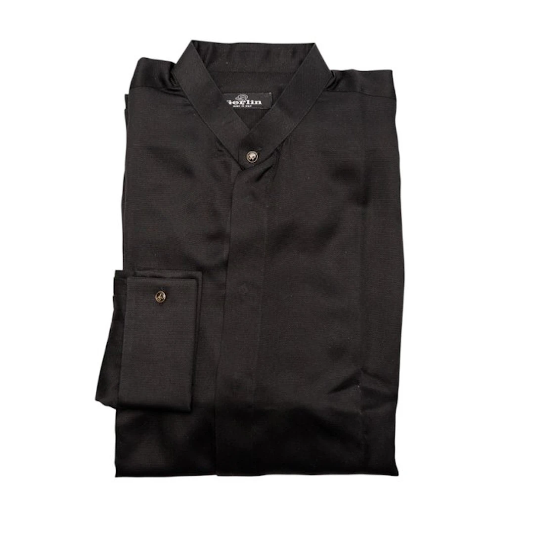 GERLIN - Size 16-41 - Shirt Black French Cuffs Korean...