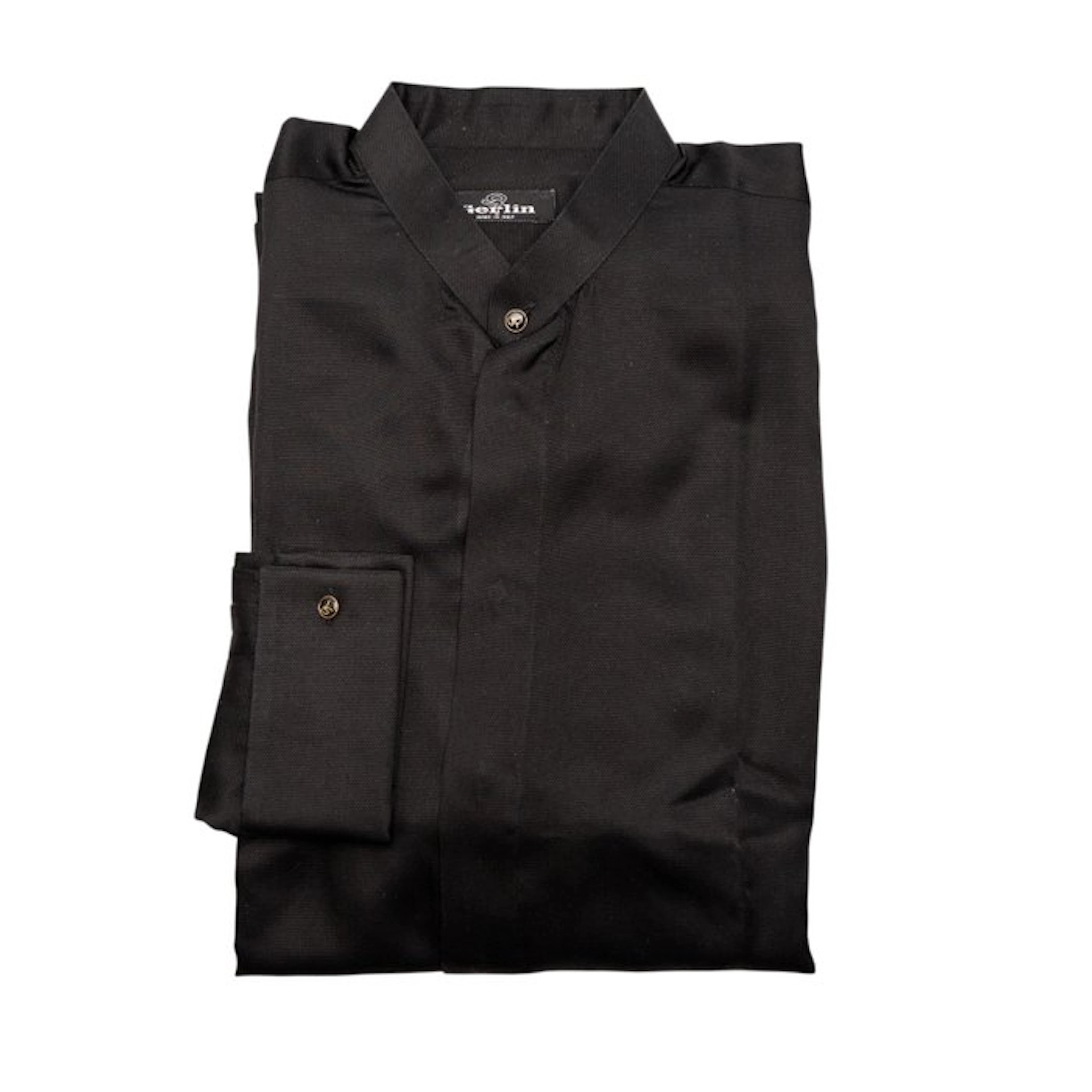 GERLIN - Size 16-41 - Shirt Black French Cuffs Korean...