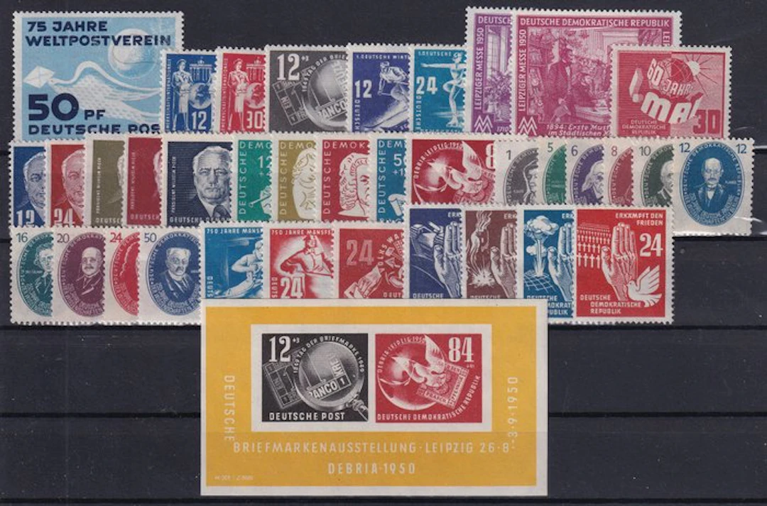 GDR 1949/1950 - Volumes including the DEBRIA block...