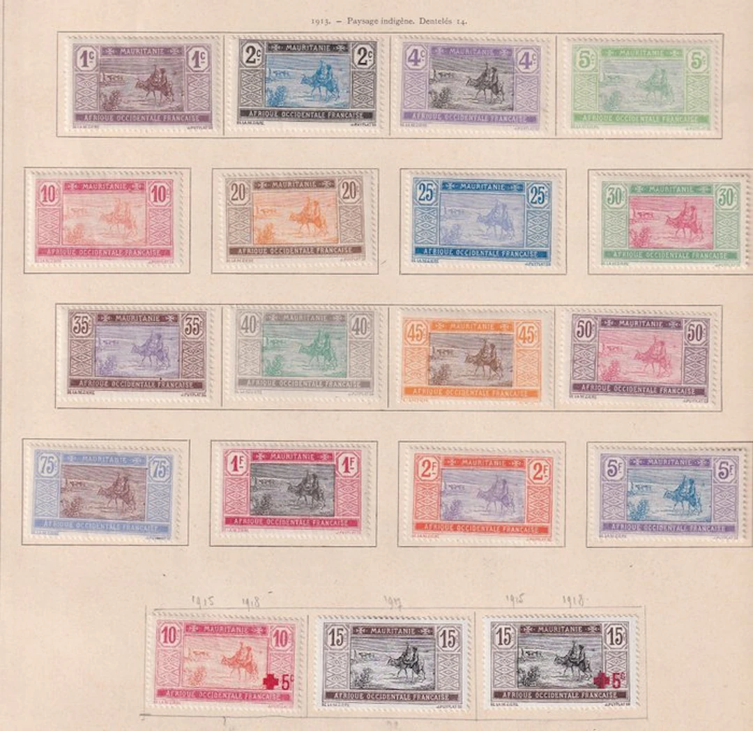 Mauritania - collection de timbres avec série complète des taxes