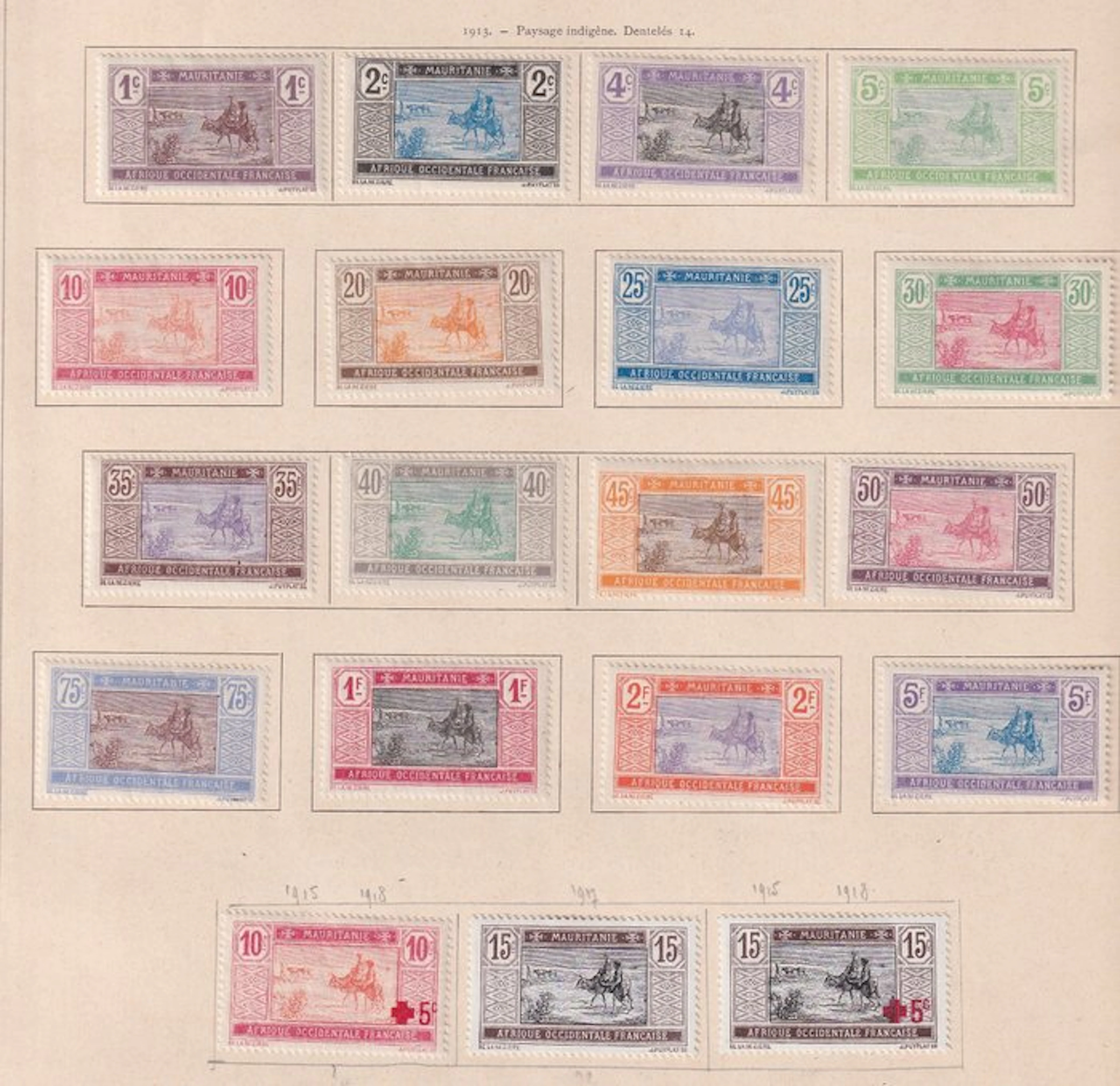 Mauritania - collection de timbres avec série complète des taxes
