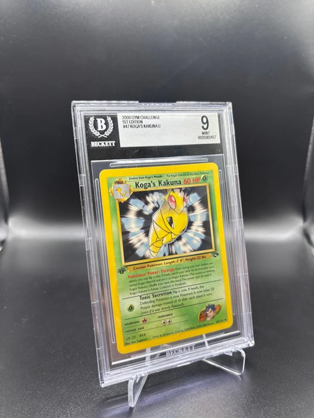 Pokémon - 1 Graded card - Koga's Kakuna 47 Gym Challenge...