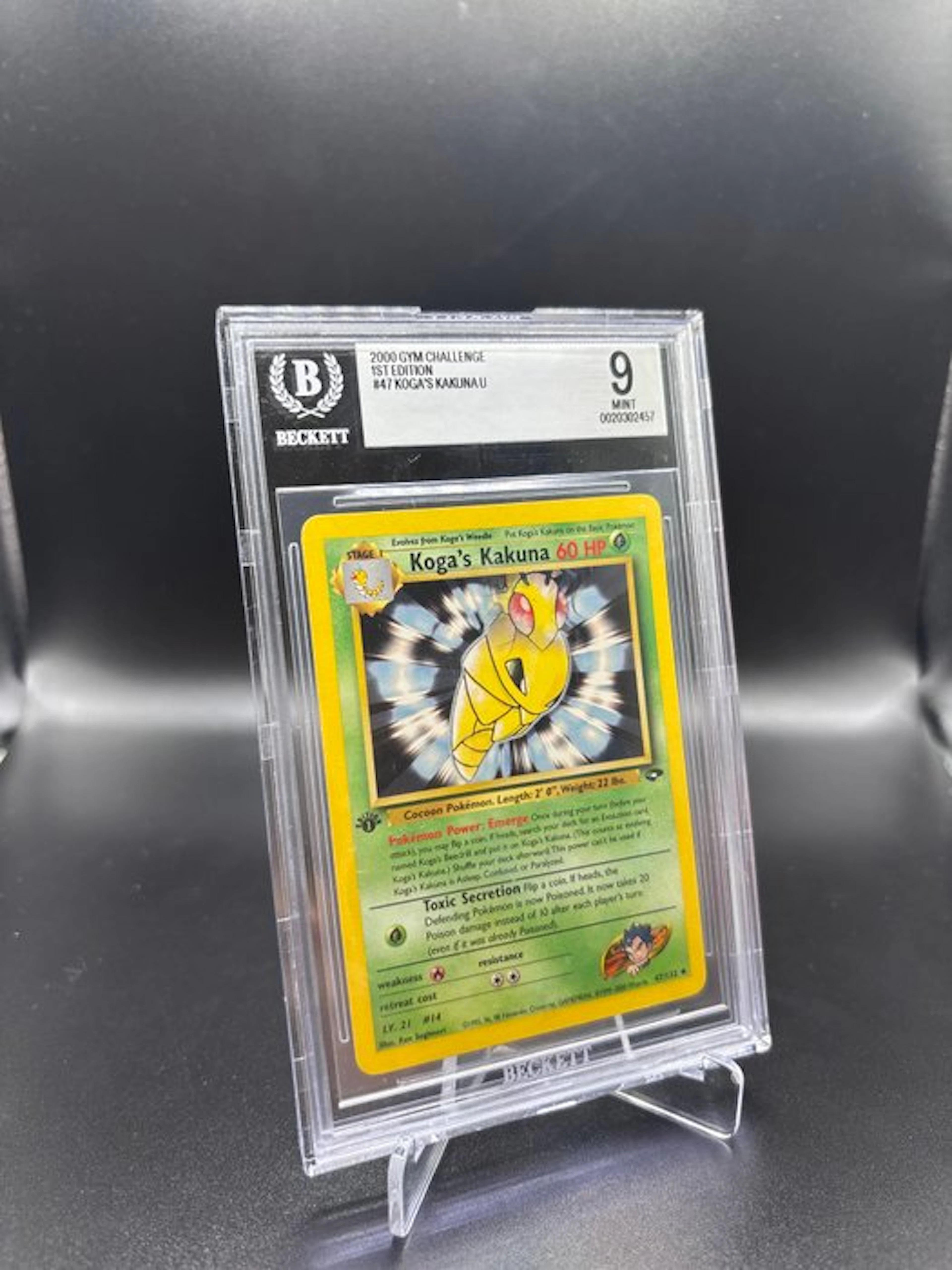 Pokémon - 1 Graded card - Koga's Kakuna 47 Gym Challenge...