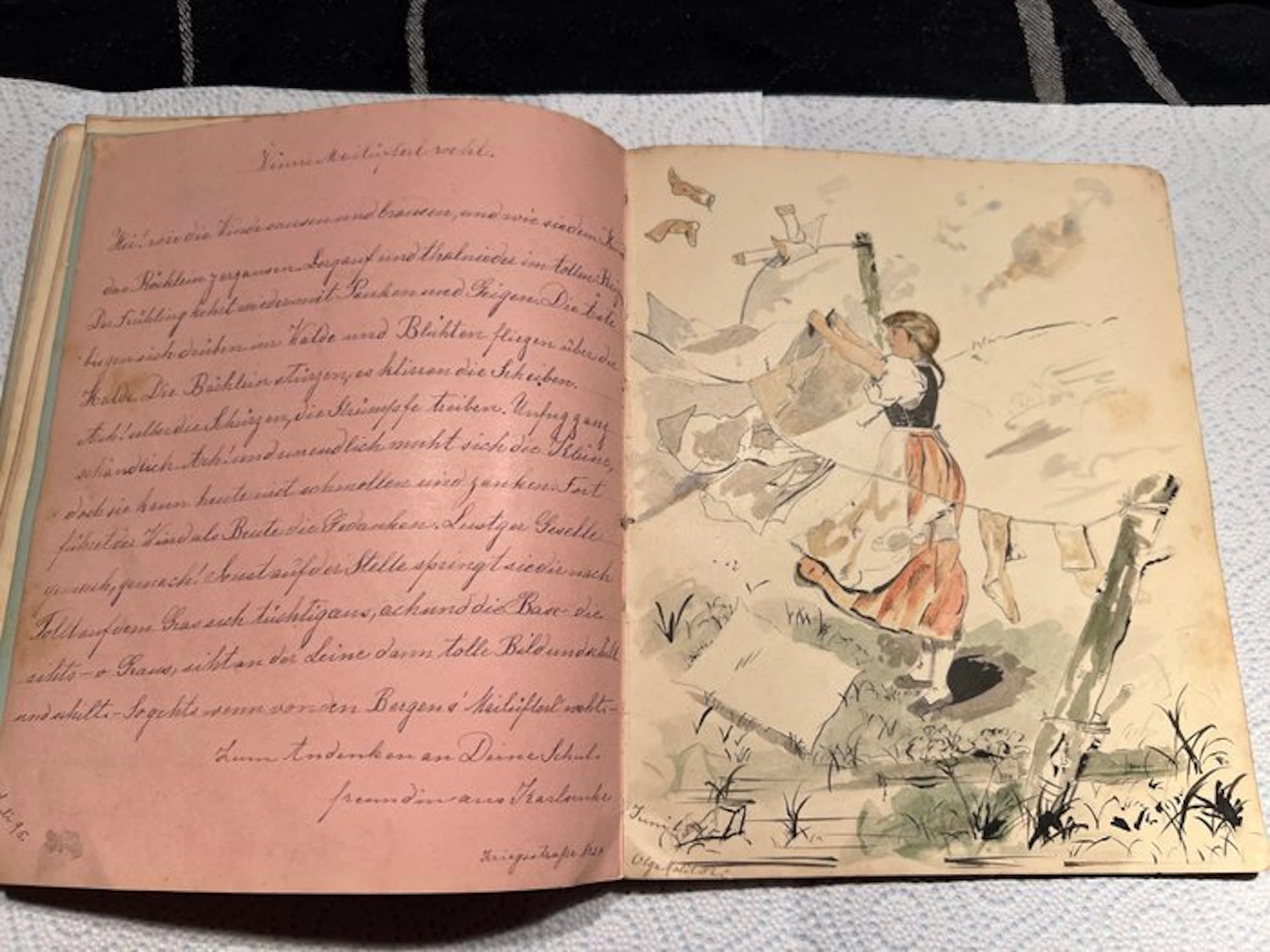 Victoriaans Album Amicorum (poëzie-album) van Minnie Roberts