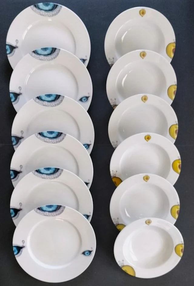 XL Art - Salvador Dalí (after) - Plate (12) - Porcelain - Bohemian porcelain