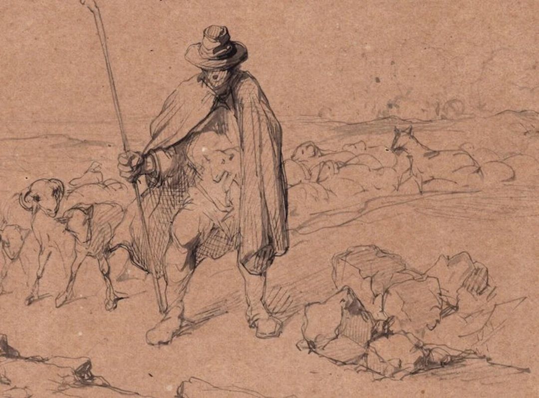 Consalvo Carelli (1818-1900) - Pastore abruzzese con armenti
