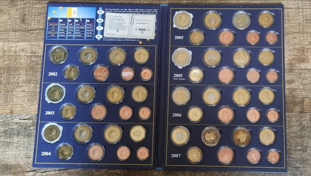 Vatican. 2002/2007, Euro trial/pattern coin set (No reserve price)