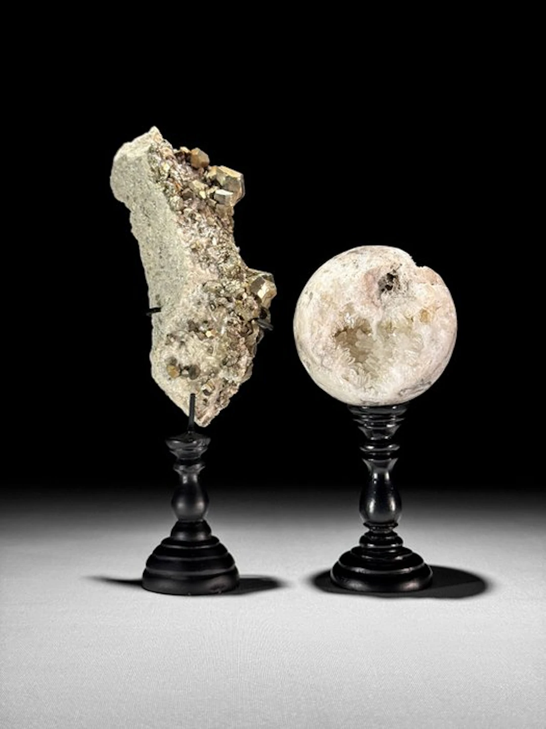 NO RESERVE PRICE - Wonderful Pair of Pyrite and Crystal...