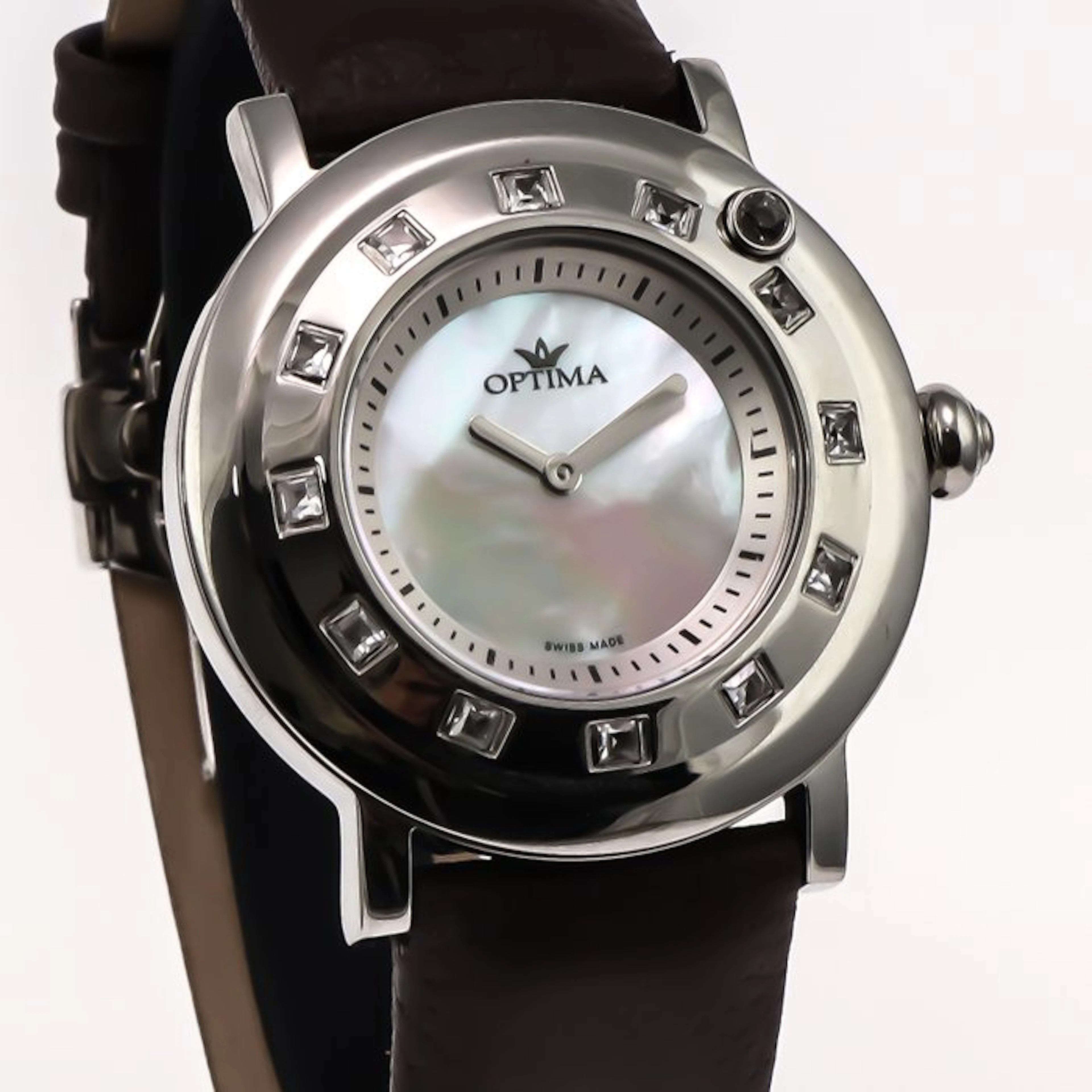 Optima - Swiss Made Watch - OSL296-SL-7 - Brown Strap...