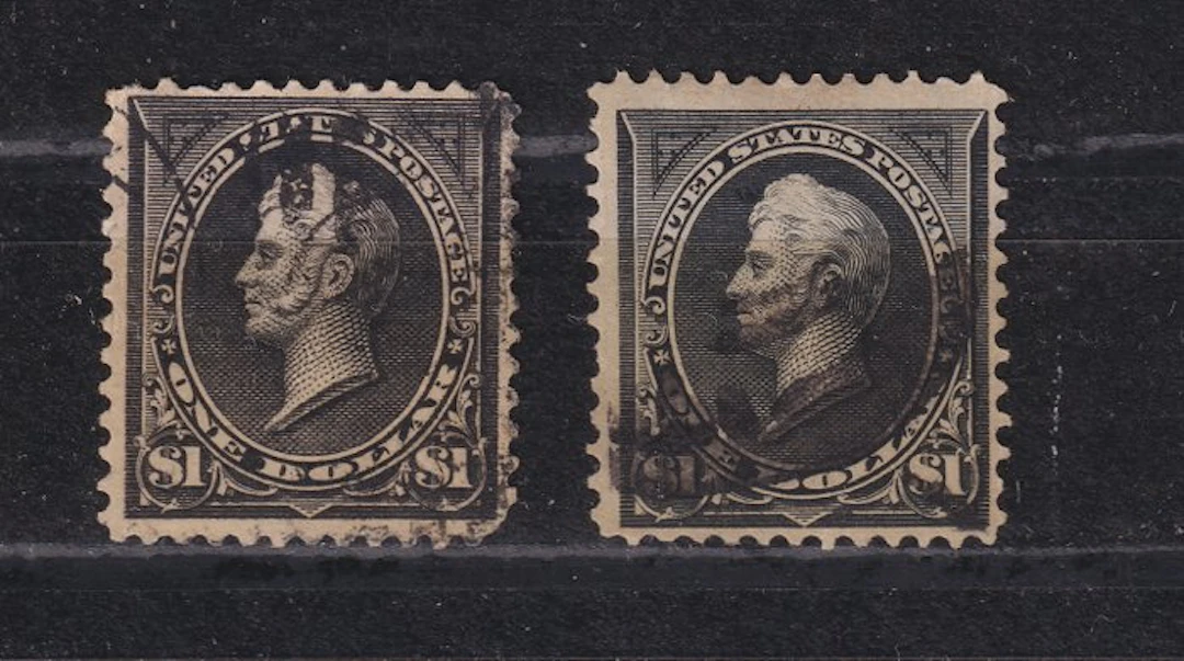 United States 1895 - Pair of 1-Dollar Hazard Perry Black coins