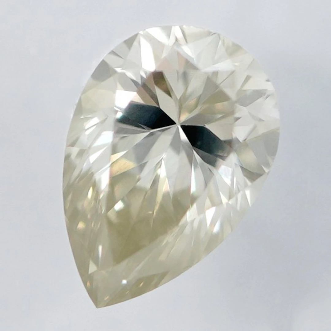 1 pcs Diamond (Natural coloured) - 0.33 ct - Pear - Light...