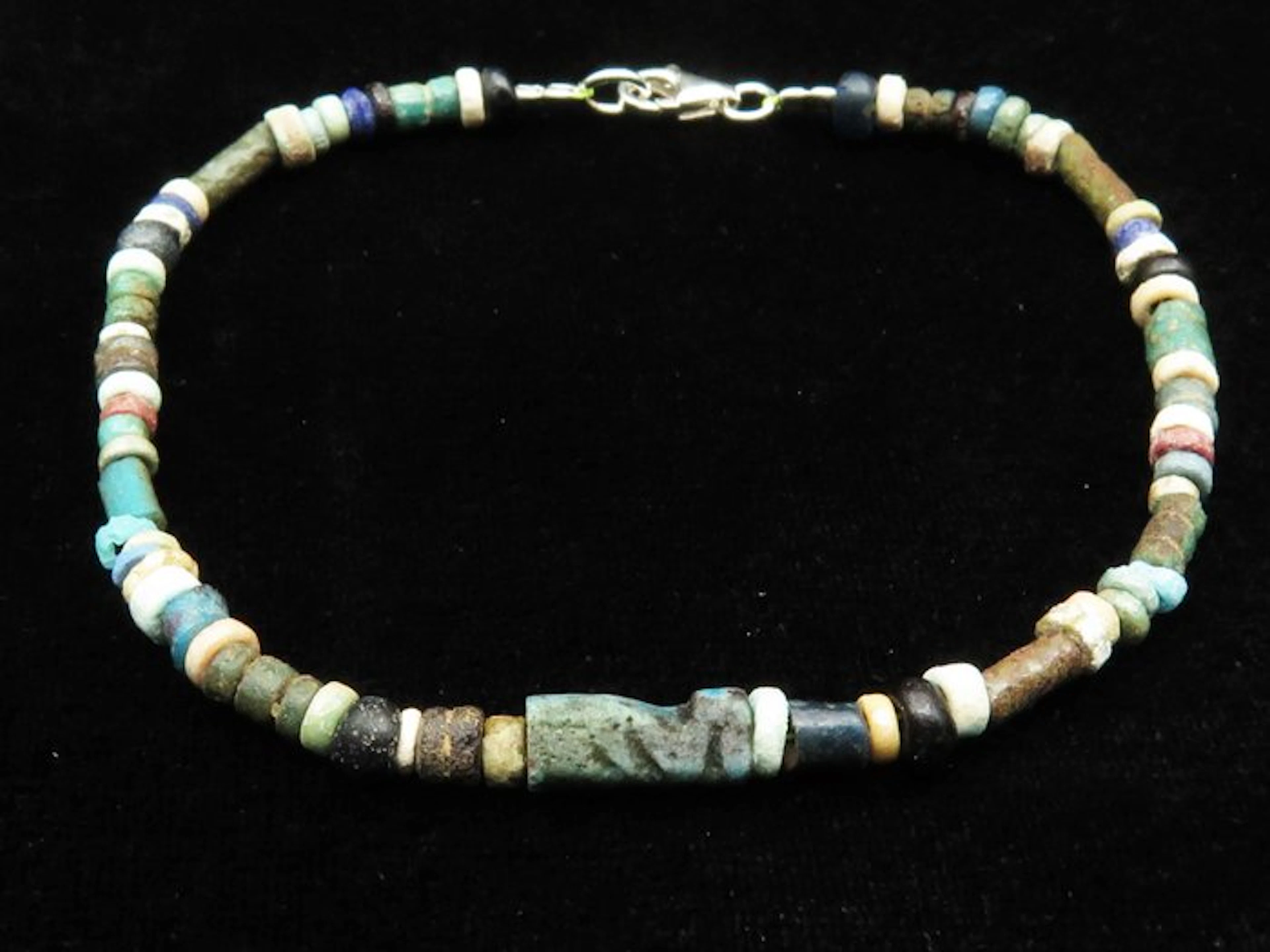 Ancient Egyptian Bracelet made of Glass and Faience Mummy...