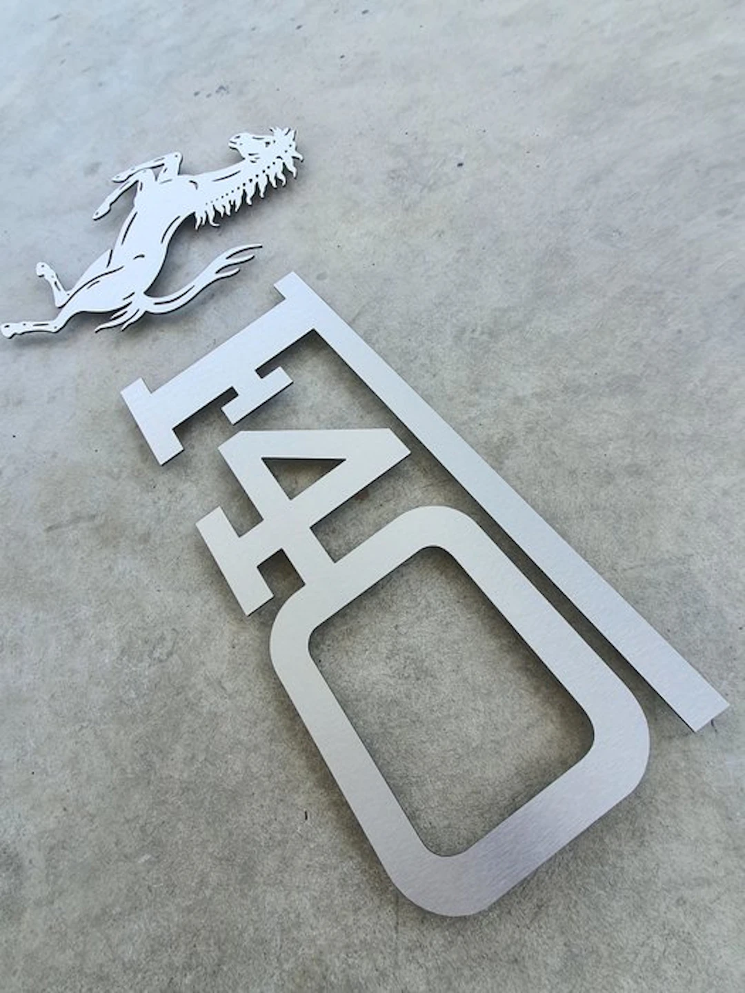 Sign - Ferrari - Professional combo wall logo F40...