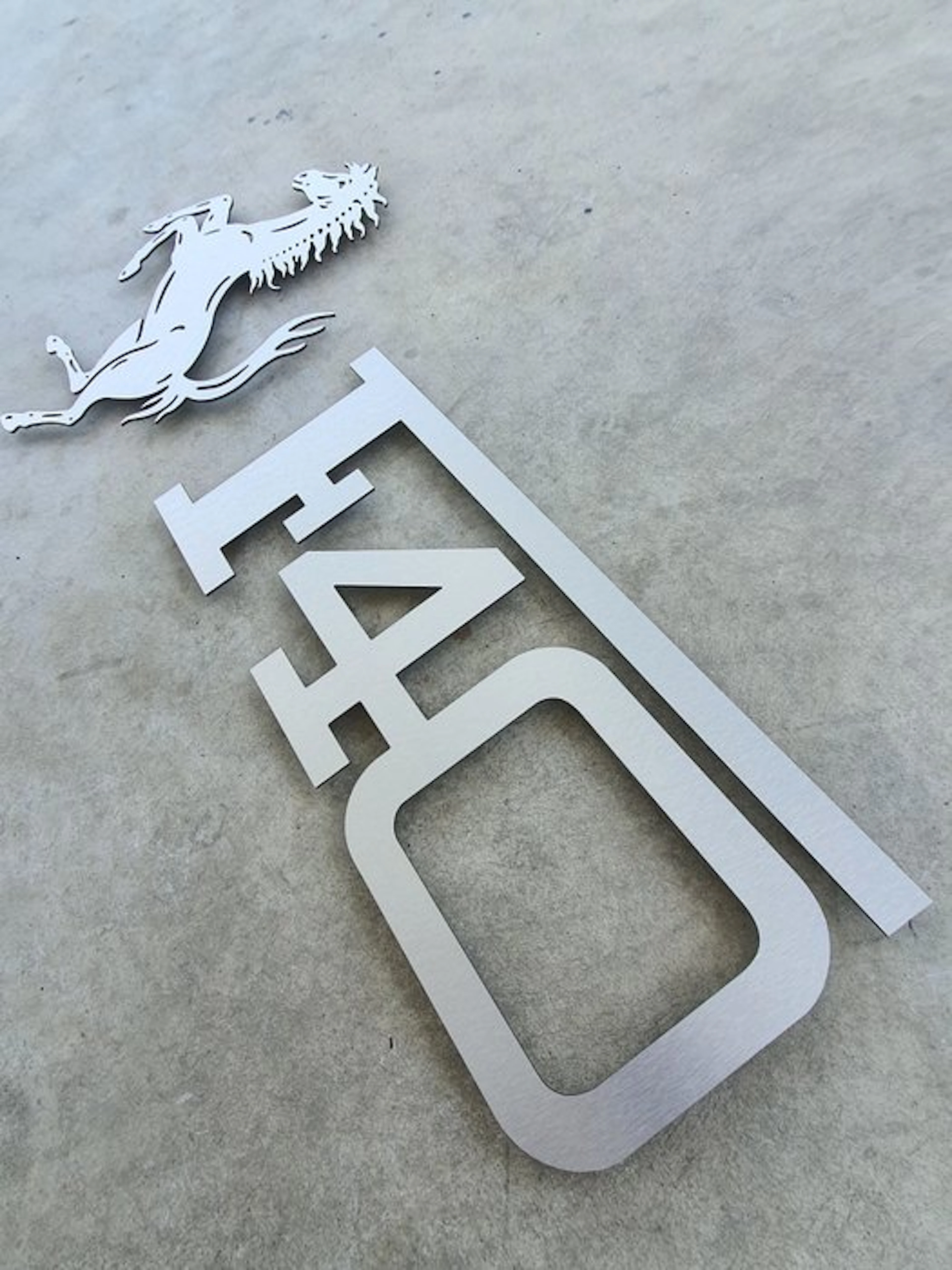 Sign - Ferrari - Professional combo wall logo F40...
