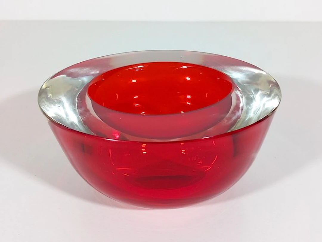 Ashtray - Murano glass - artistic vintage glass