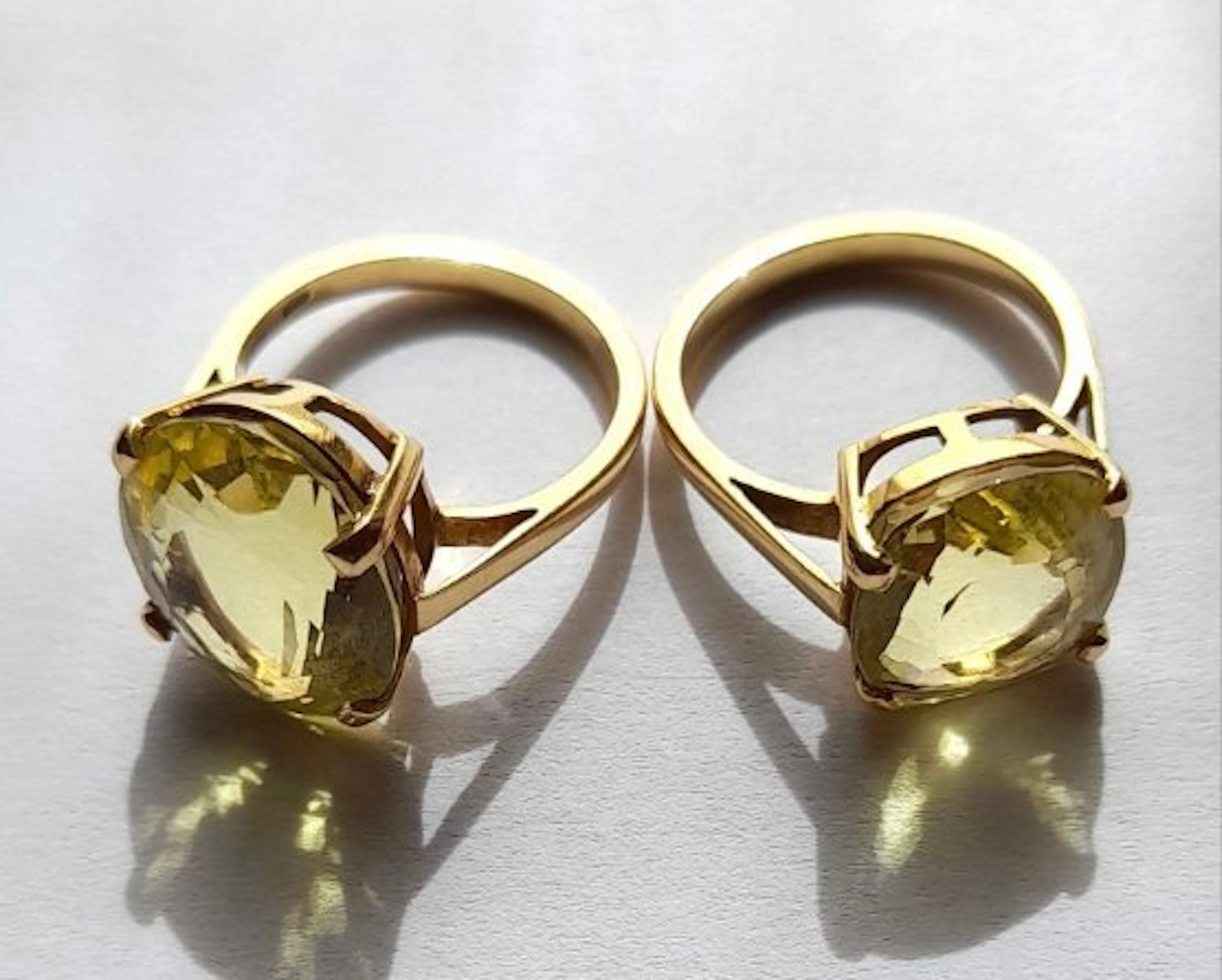 Ring - 18 kt. Yellow gold - SET OF 2 GOLD RINGS