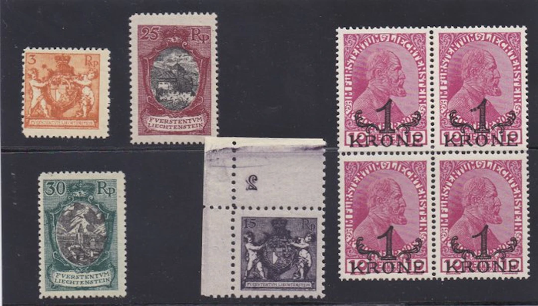 Liechtenstein 1920/1921 - Varieties - Zumstein