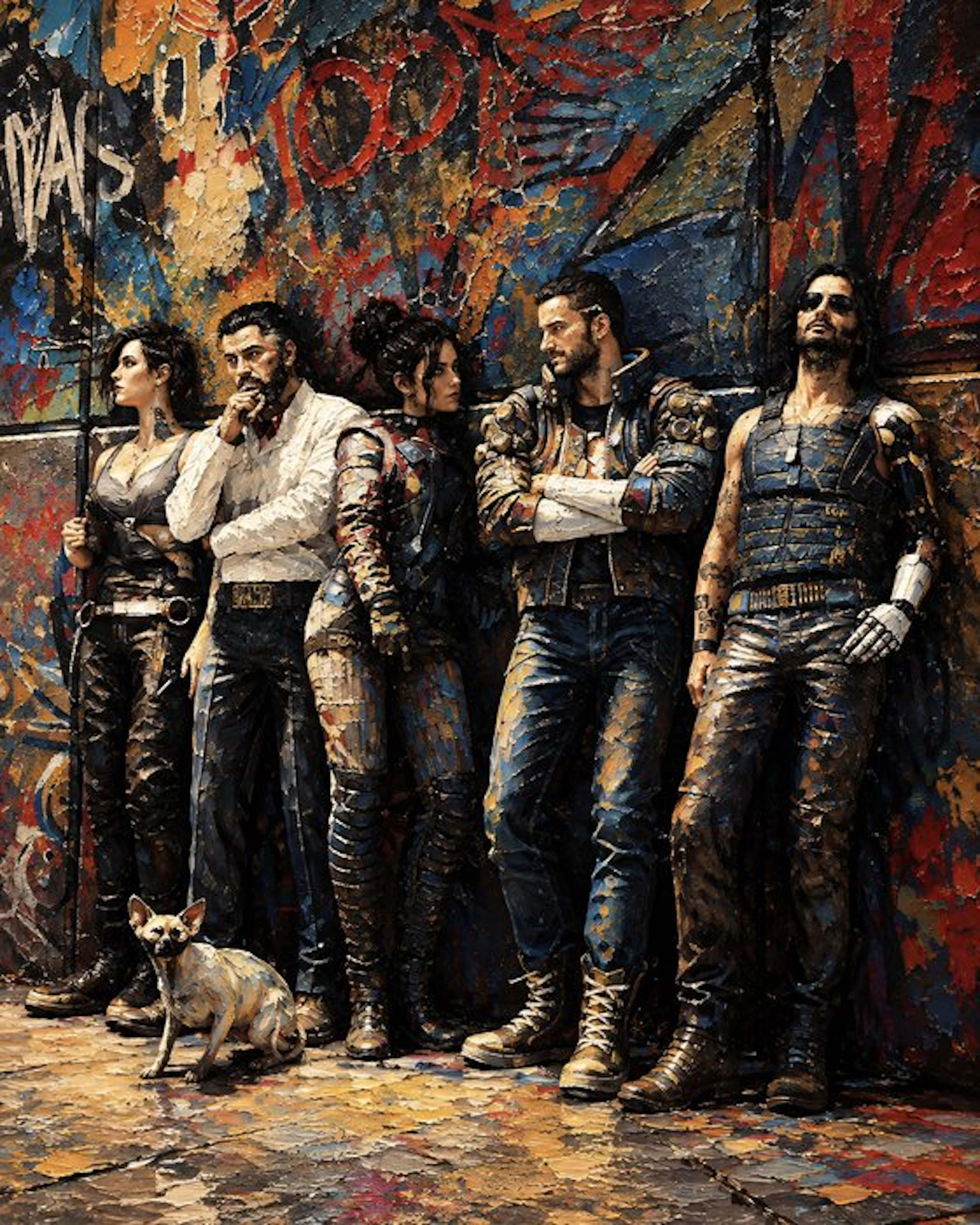 AT9 - "Cyberpunk 2077: The Crew” Oil Painting Style