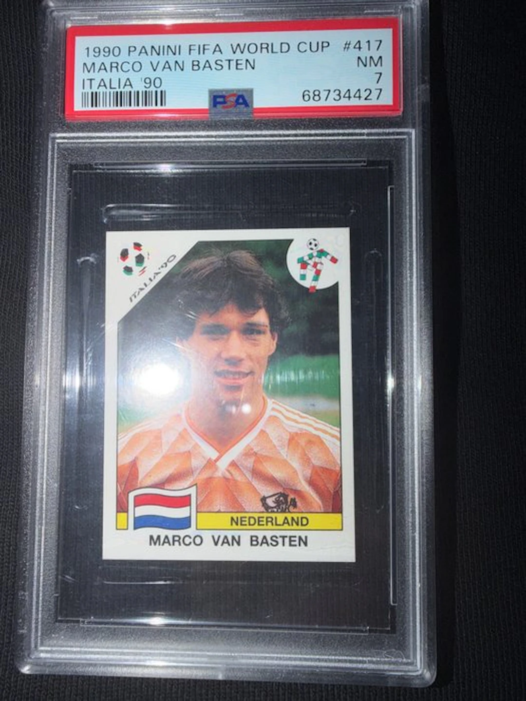 1990 Panini Marco van Basten - PSA 7 Graded sticker