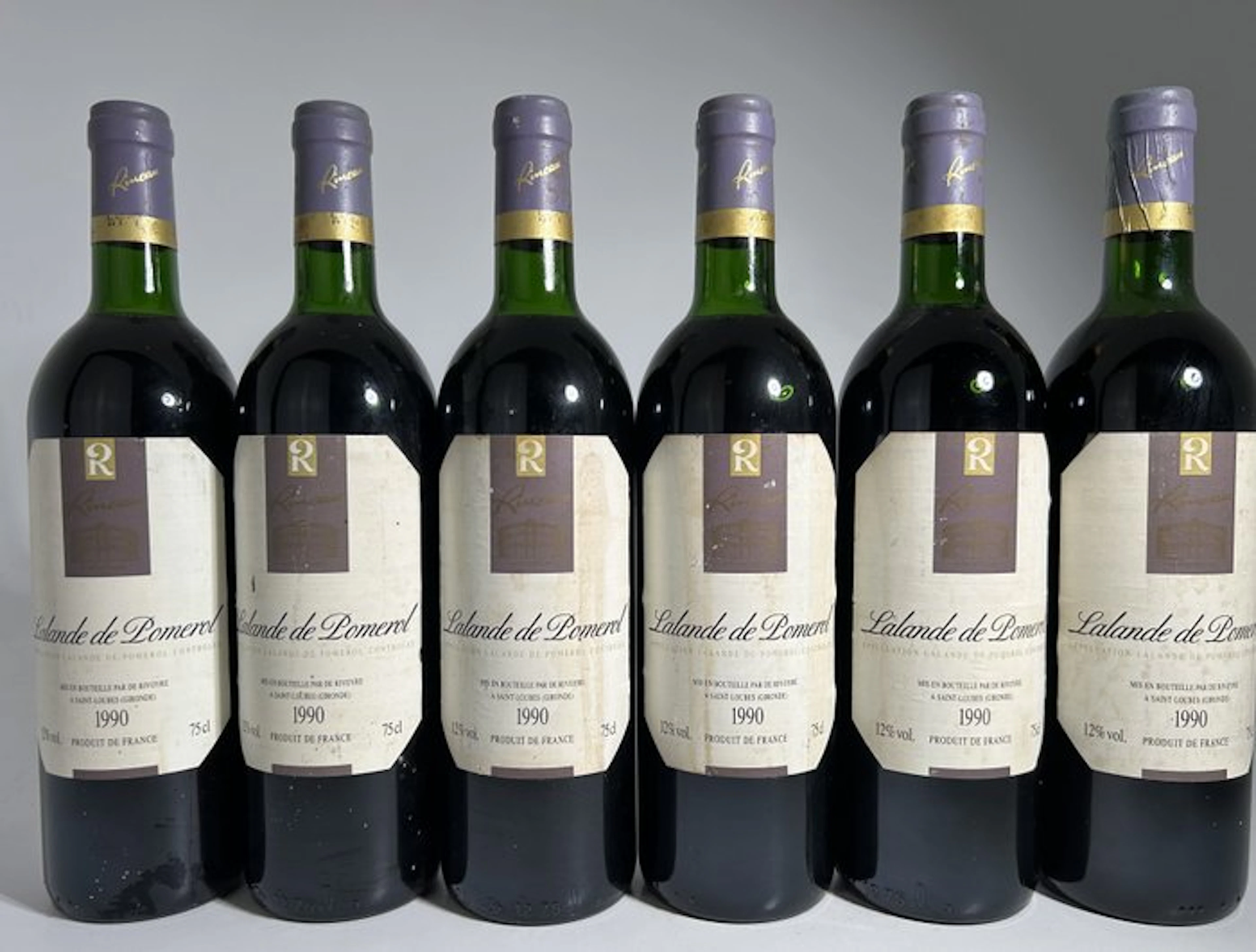 1990 De Rivoyre - Lalande-de-Pomerol - 6 Bottles (0.75L)