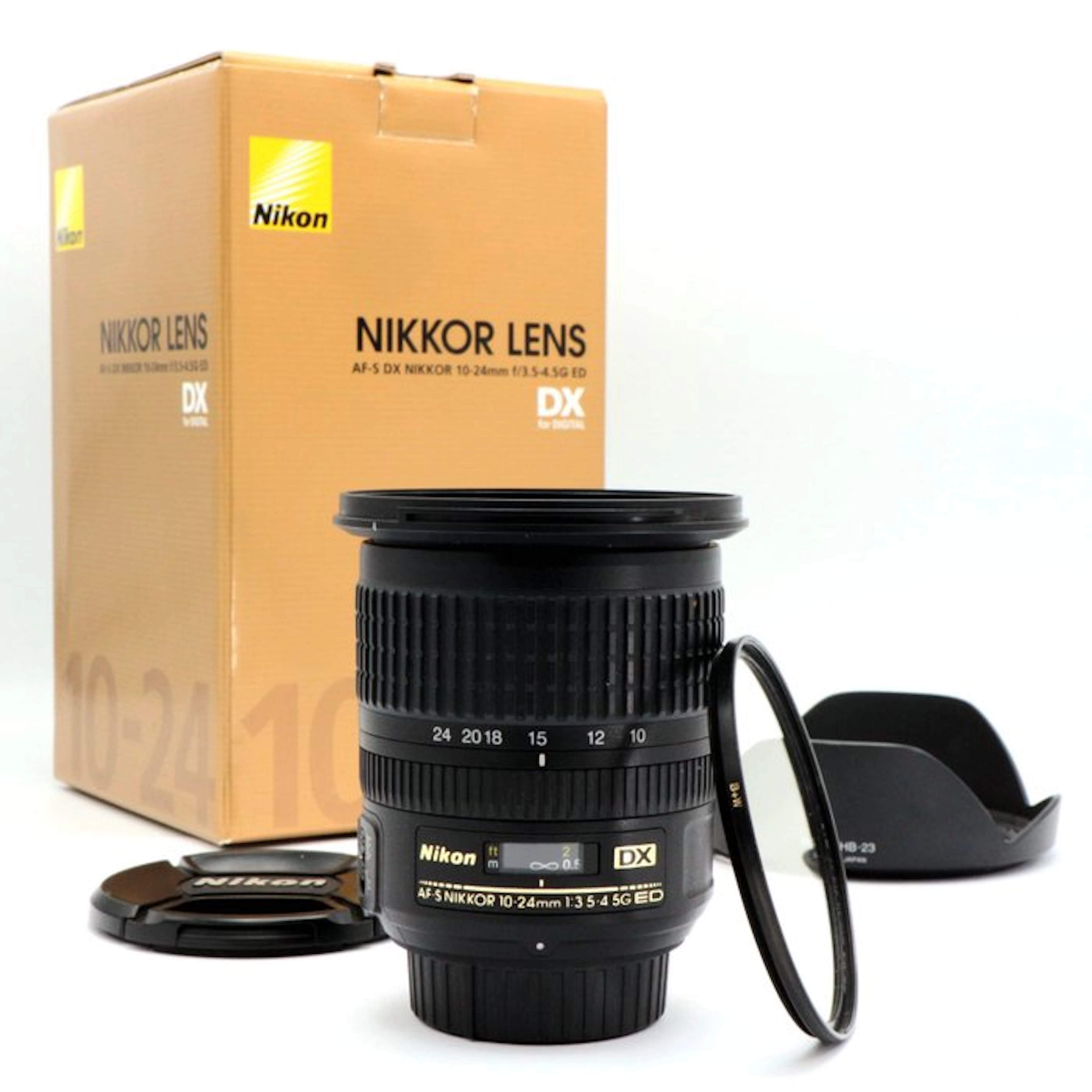 Nikon AF-S 10-24mm f/3.5-4.5G ED IF + HB-23 zonnekap Zoomlens