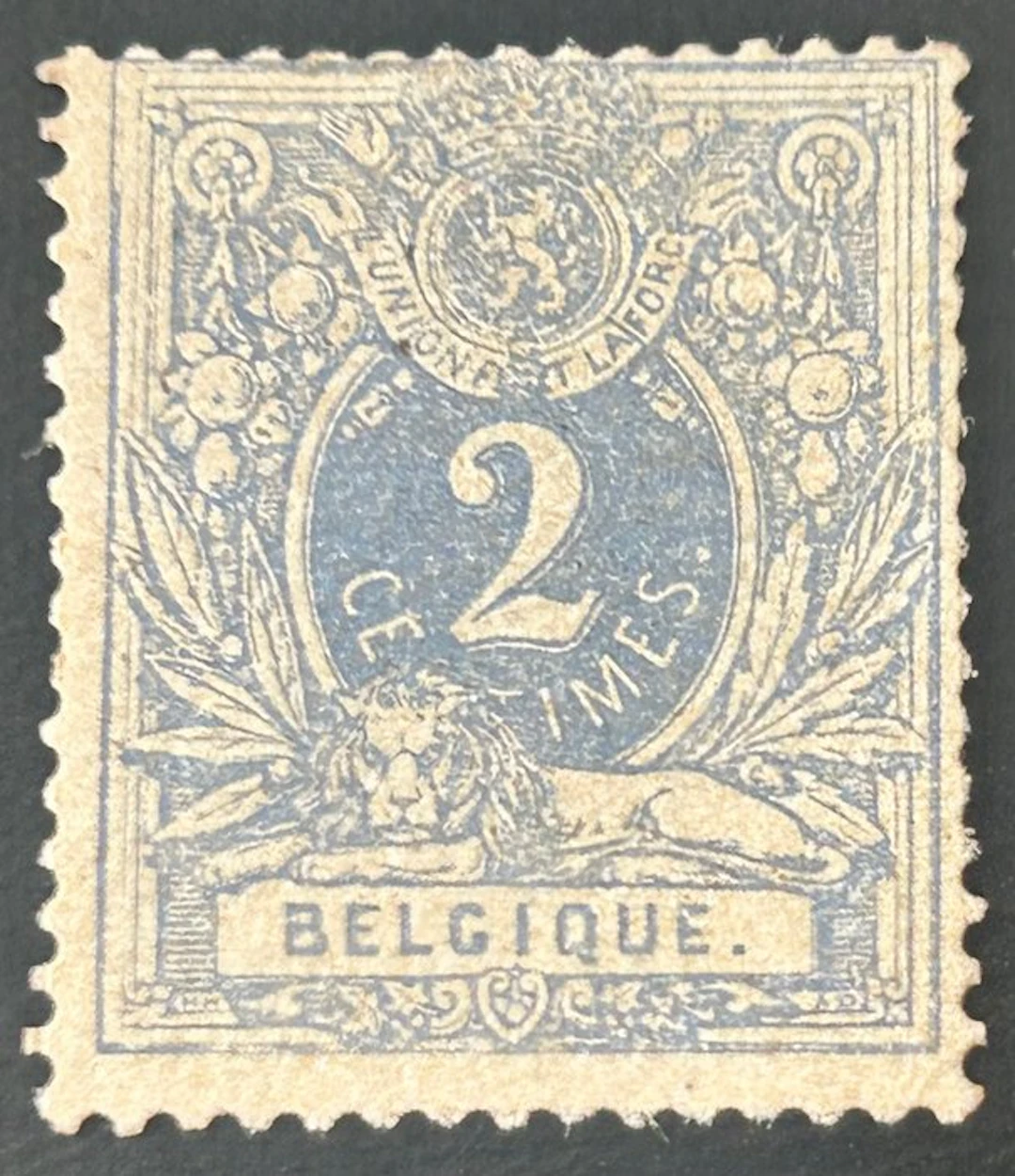 Belgium 1870 - Lying Lion with denomination: 2c...