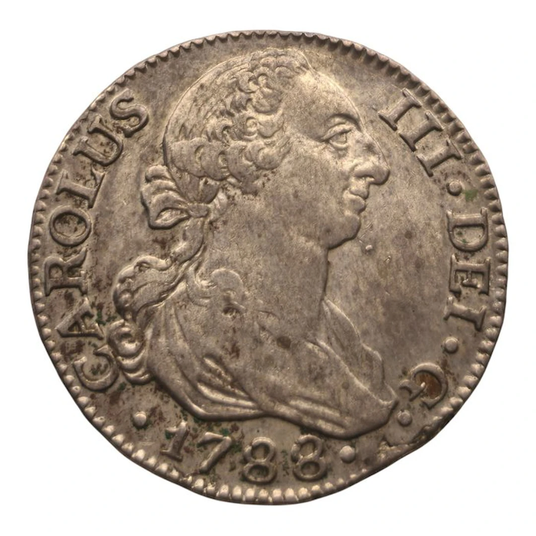 Spain. Carlos III. 2 Reales 1788 Madrid M