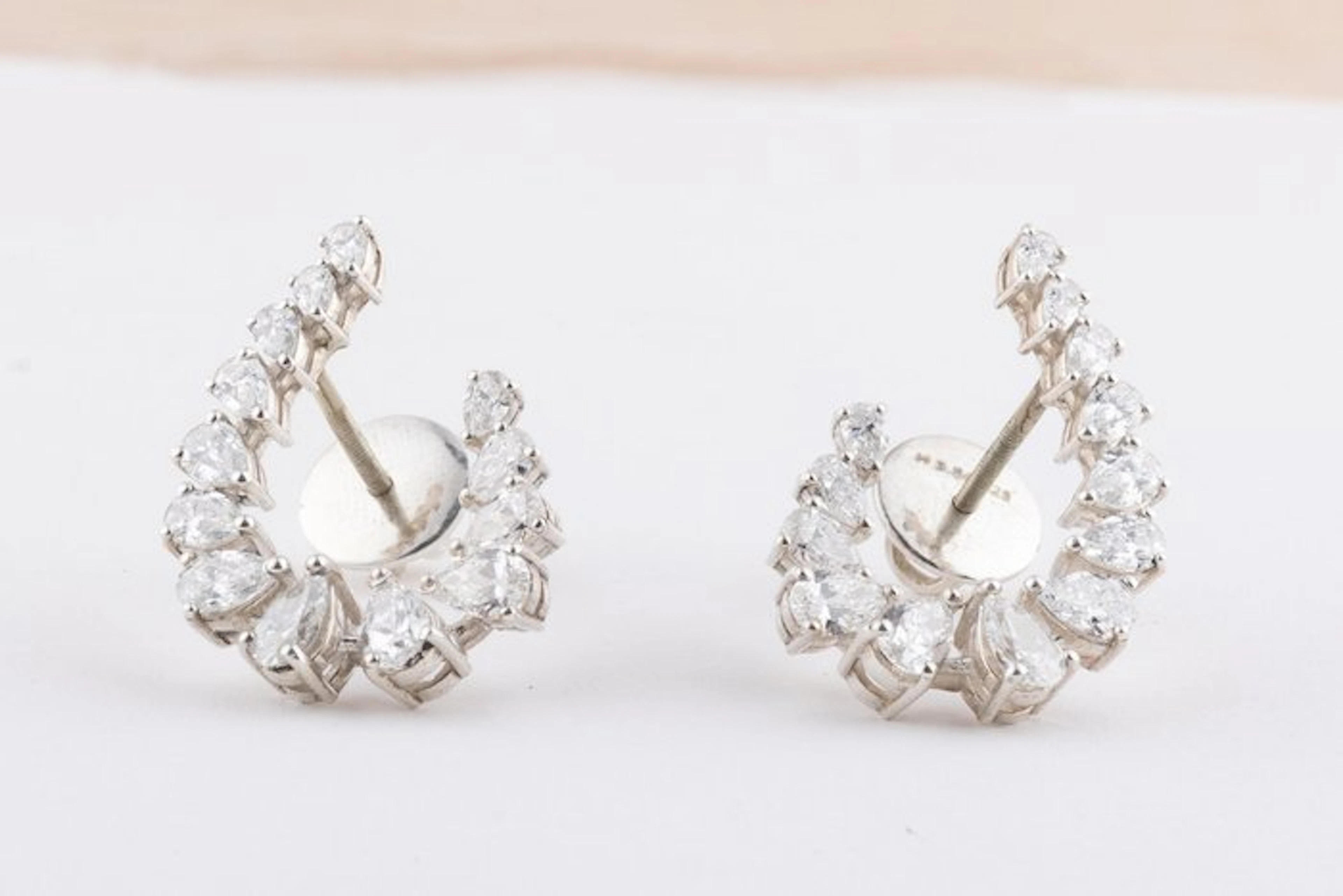 No reserve price - Earrings Silver - 3.56ct