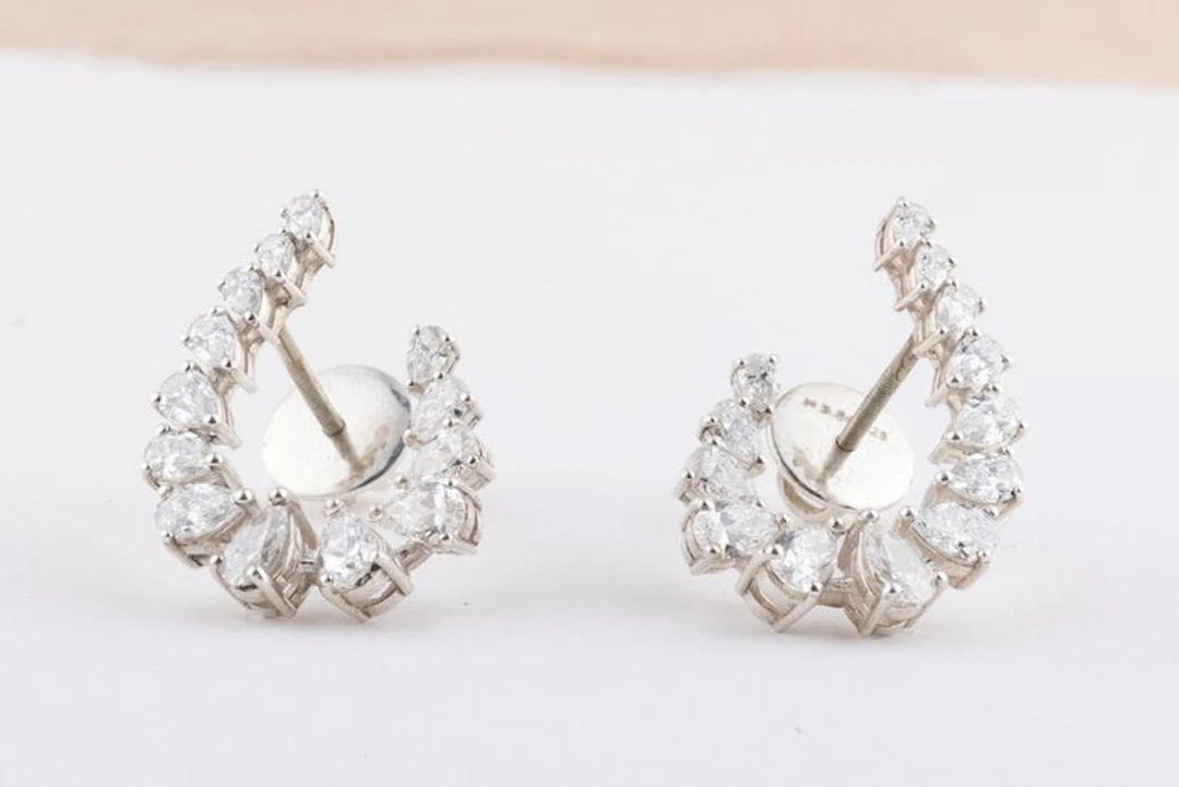 No reserve price - Earrings Silver - 3.56ct