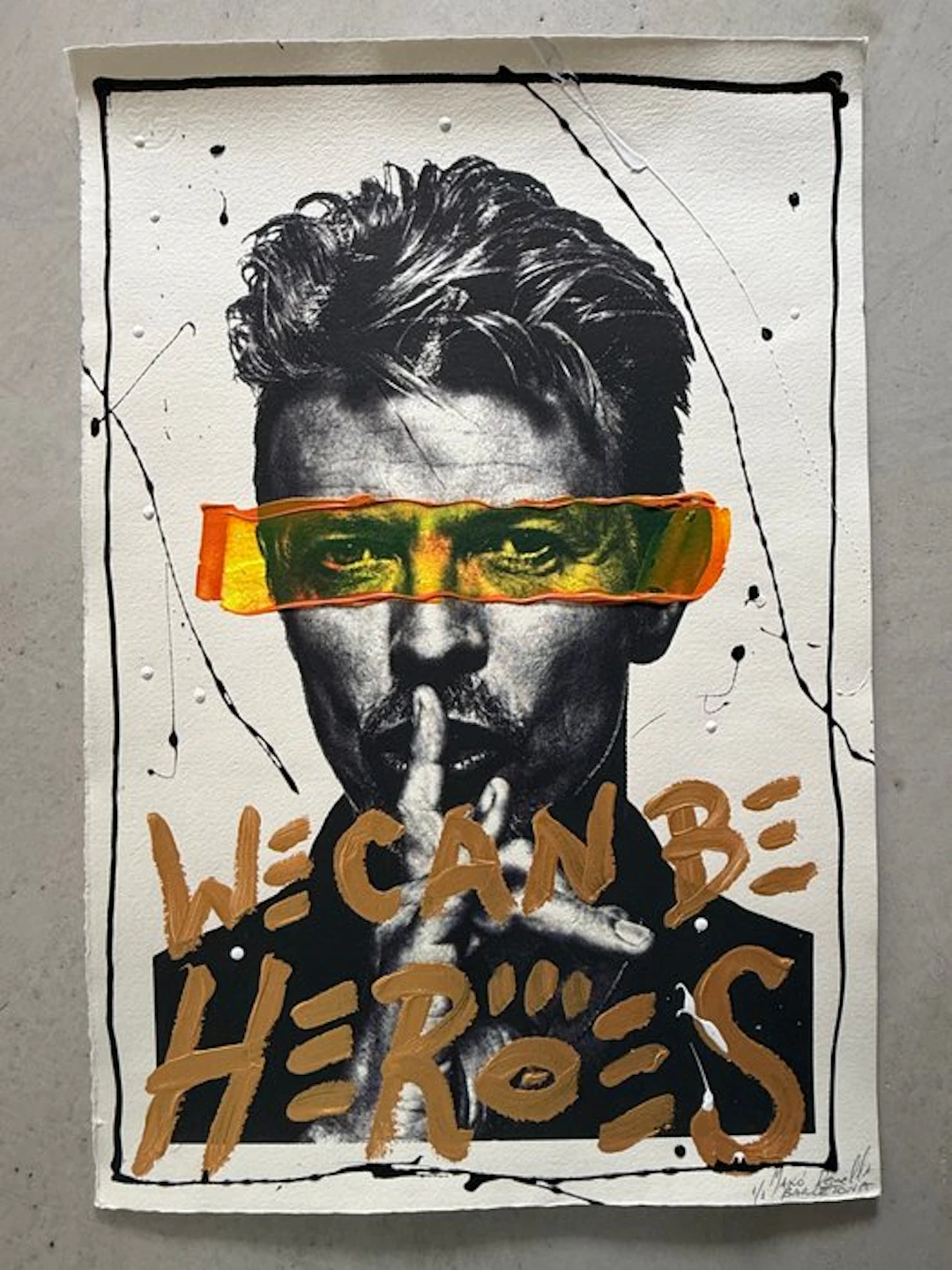 Maxo Renella - David Bowie - We can be Heroes (handfinished unique 1/1)