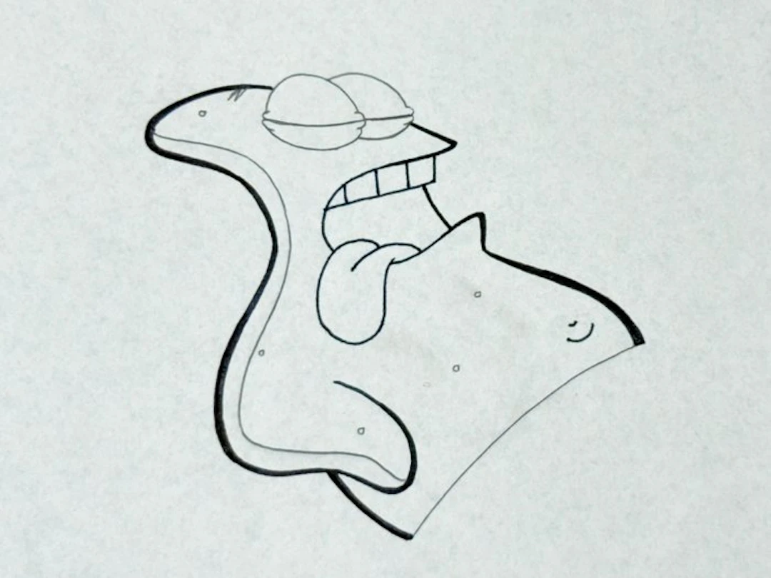 Nickelodeon - Original animation drawing of Patrick Star...