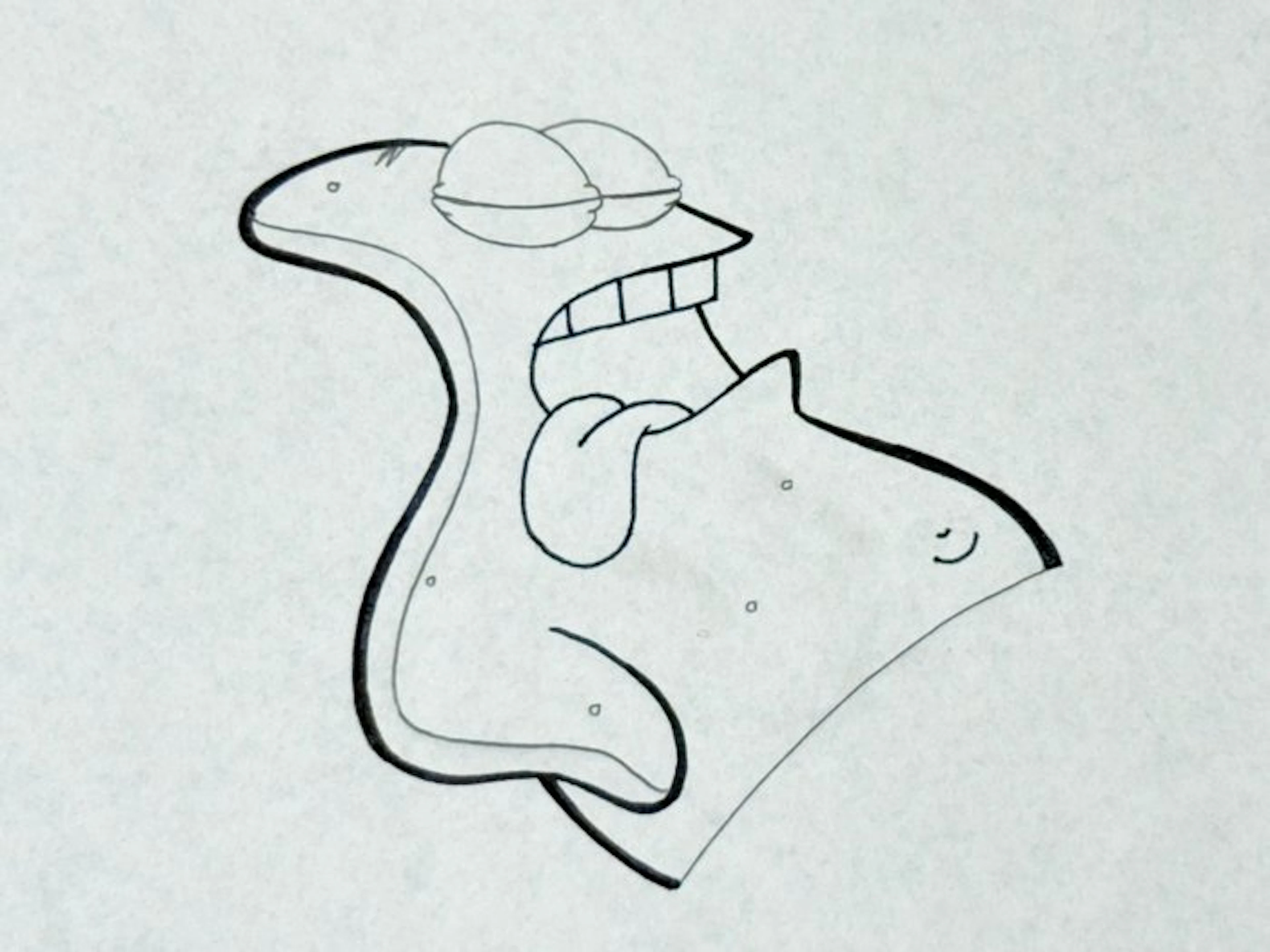 Nickelodeon - Original animation drawing of Patrick Star...