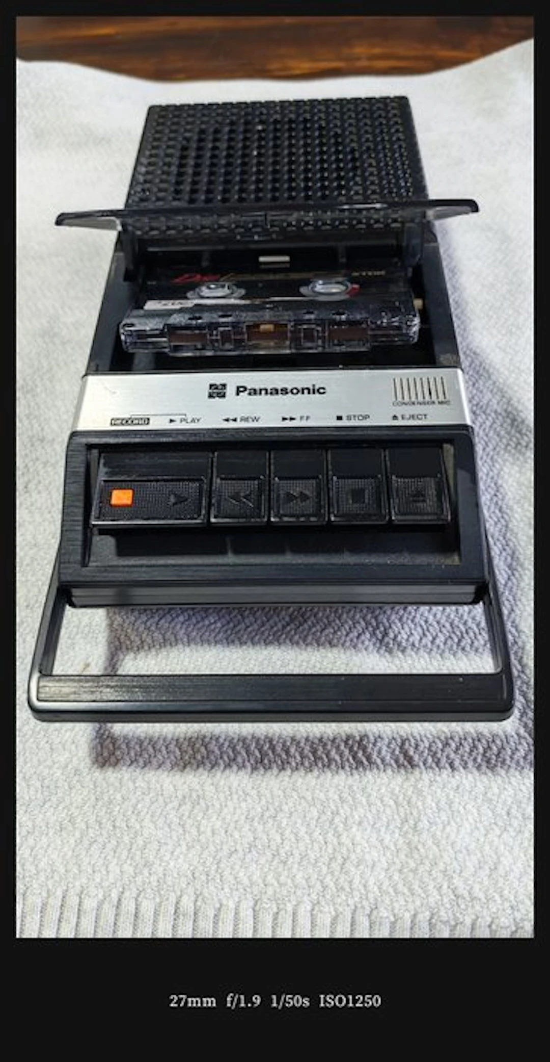 Panasonic - RQ-210 Monophonic Shoe-Box Portable Audio-cassette deck