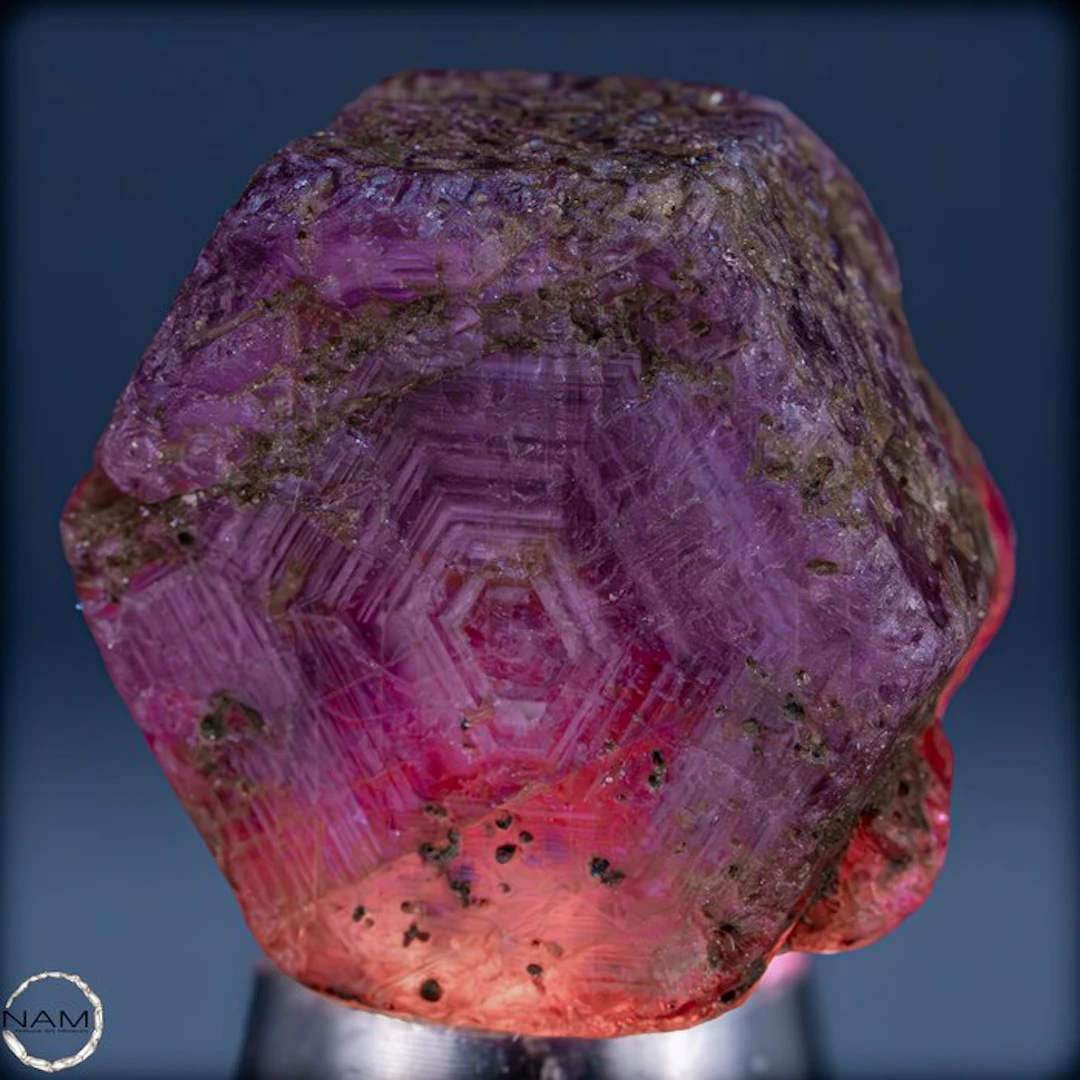 Natural Trapiche Padparadscha Sapphire Rare rough-crystal...