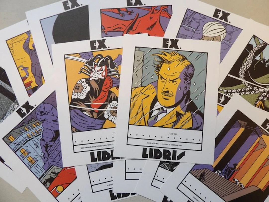 Blake en Mortimer - lot met 12 x Ex Libris - Archives...