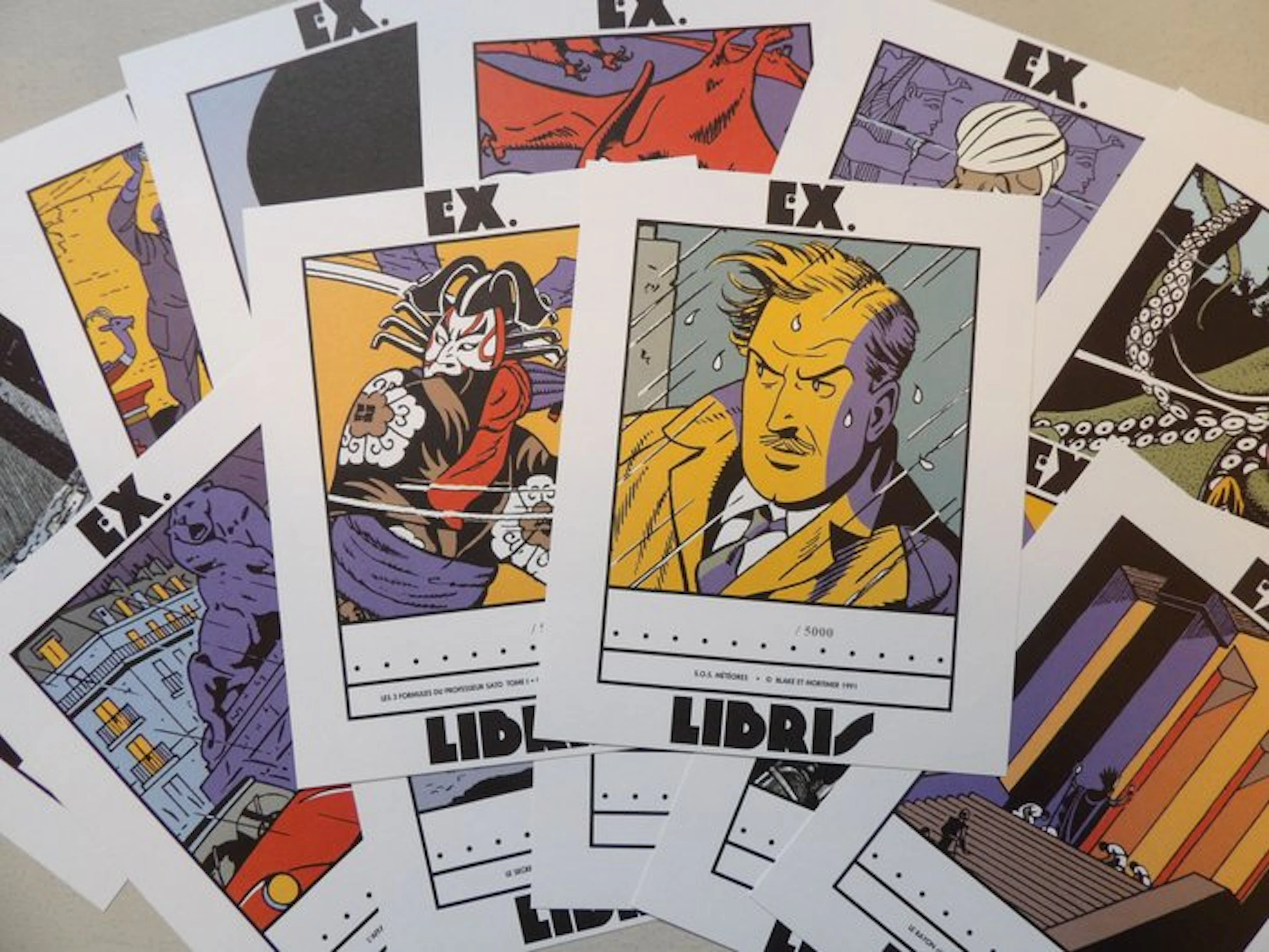 Blake en Mortimer - lot met 12 x Ex Libris - Archives...