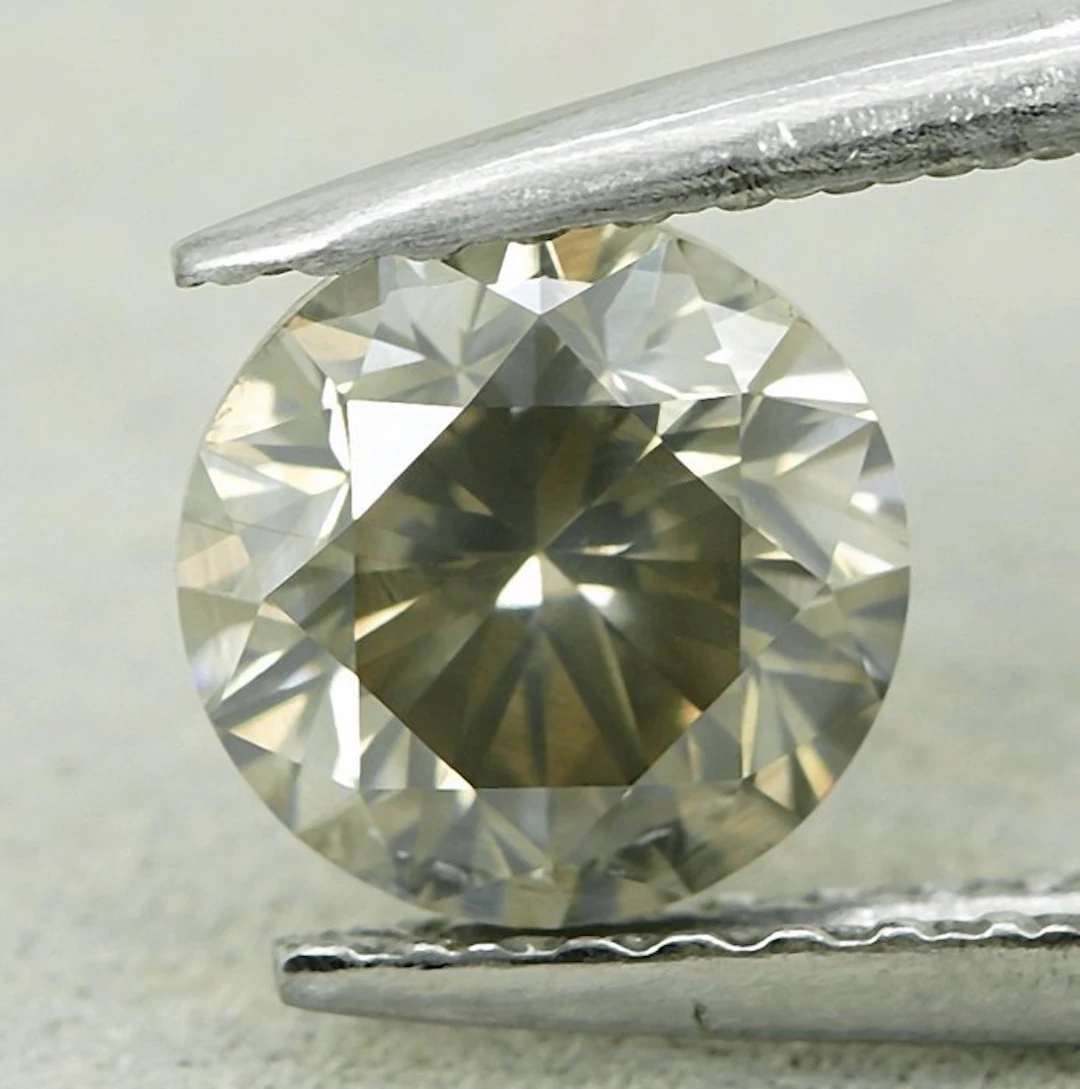 1 pcs Diamond (Natural coloured) - 0.94 ct - Round...